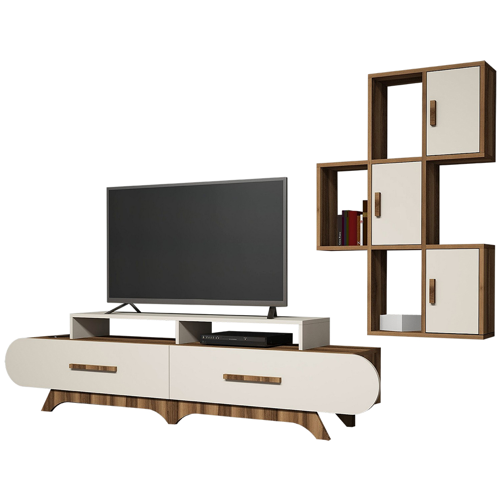 Meblościanka Ovalia z kremowymi frontami - zdjęcie 1