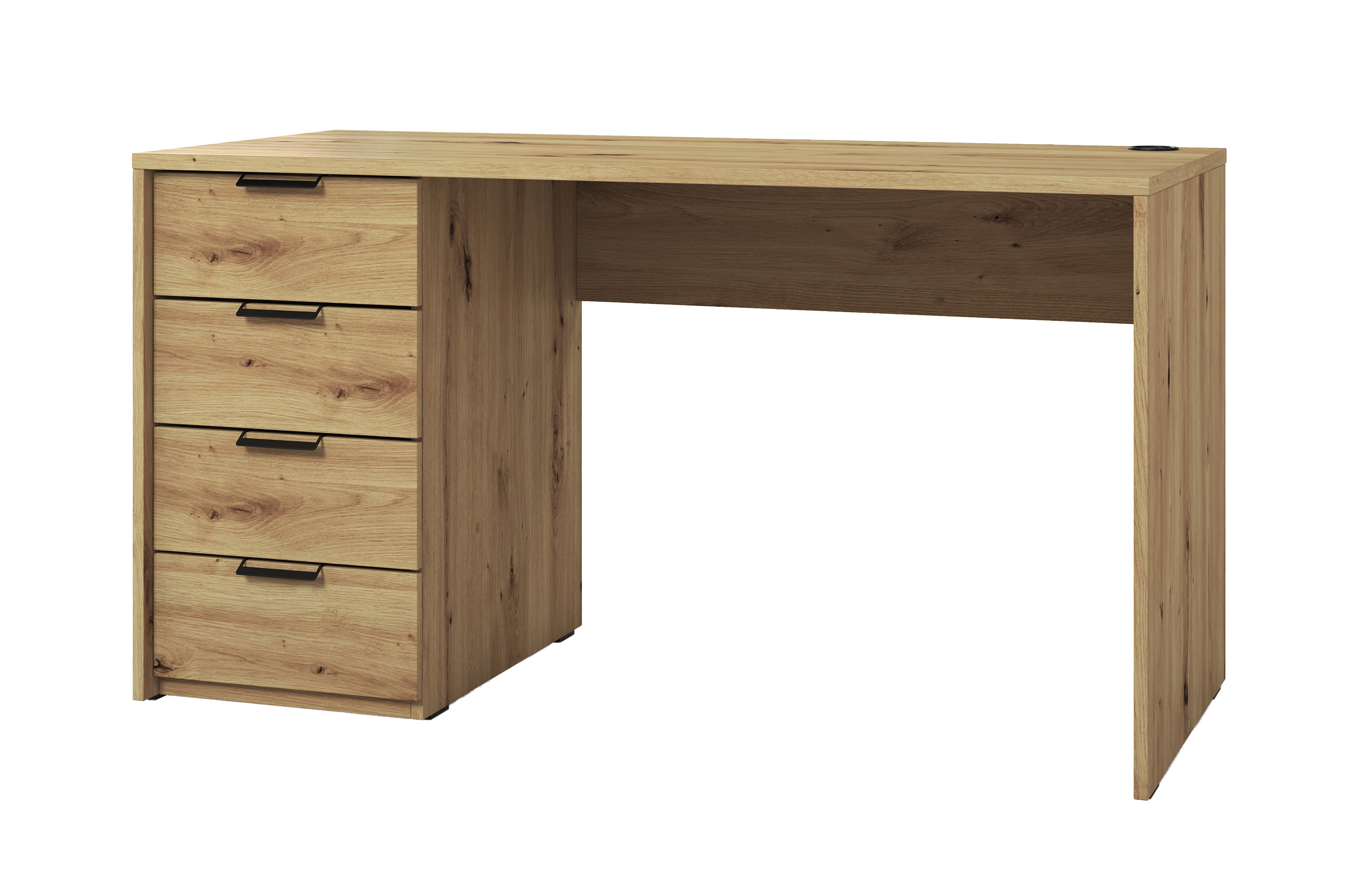 Biurko Palazo 140cm z czterema szufladami Dąb Artisan - zdjęcie 1