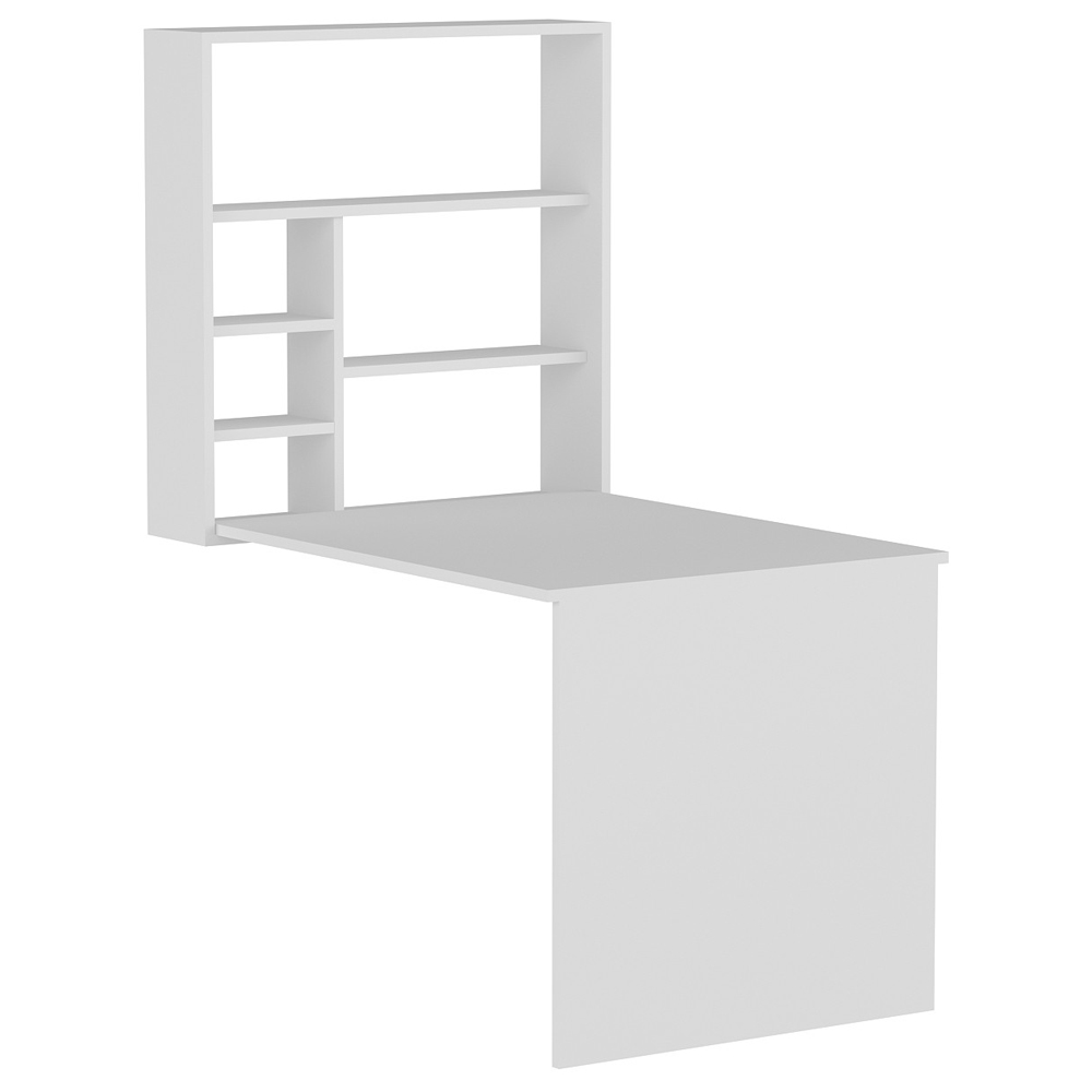 Biurko wiszące Flema 90x59 cm białe - zdjęcie 1