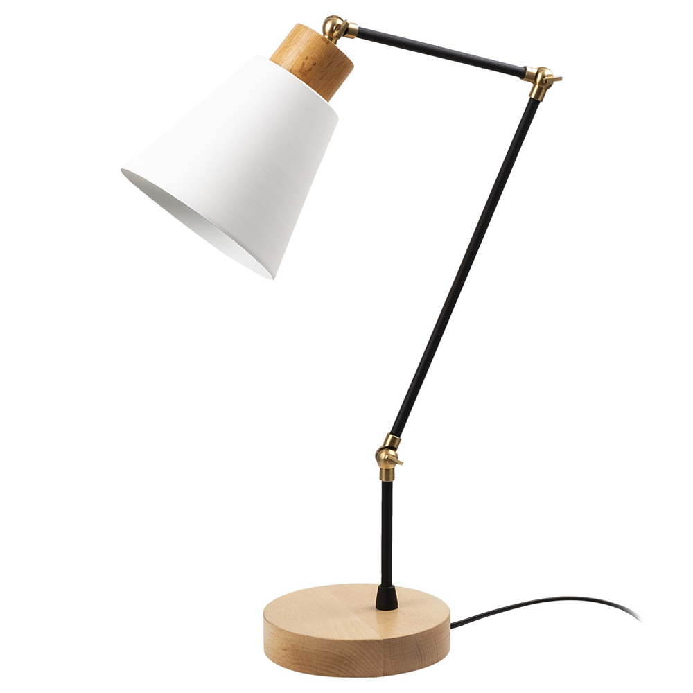 Lampa stołowa Jaspara średnica 14 cm biała - zdjęcie 1