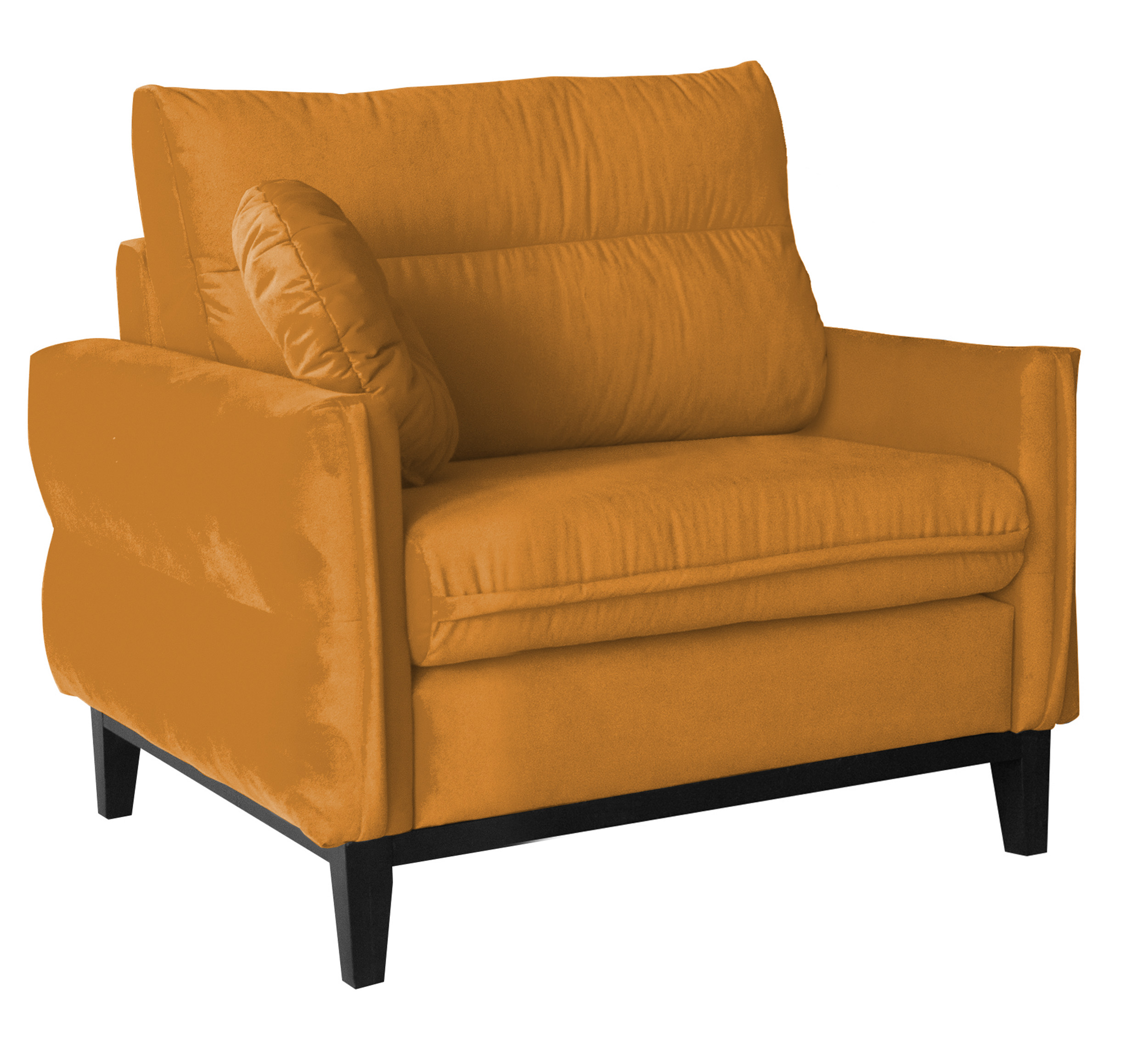 Fotel kubełkowy Macchiata musztardowy welur - zdjęcie 1