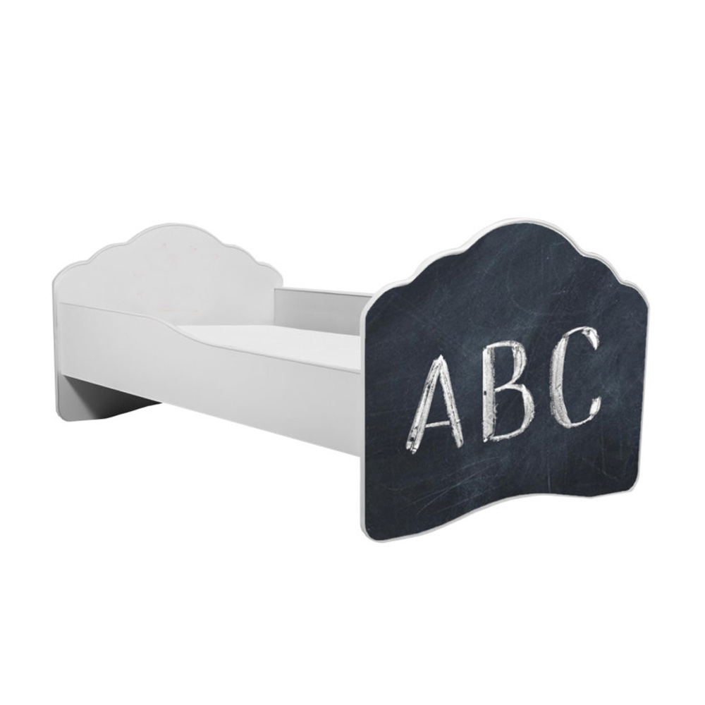 Łóżko dziecięce Sissa 140x70 cm z napisem ABC - zdjęcie 1