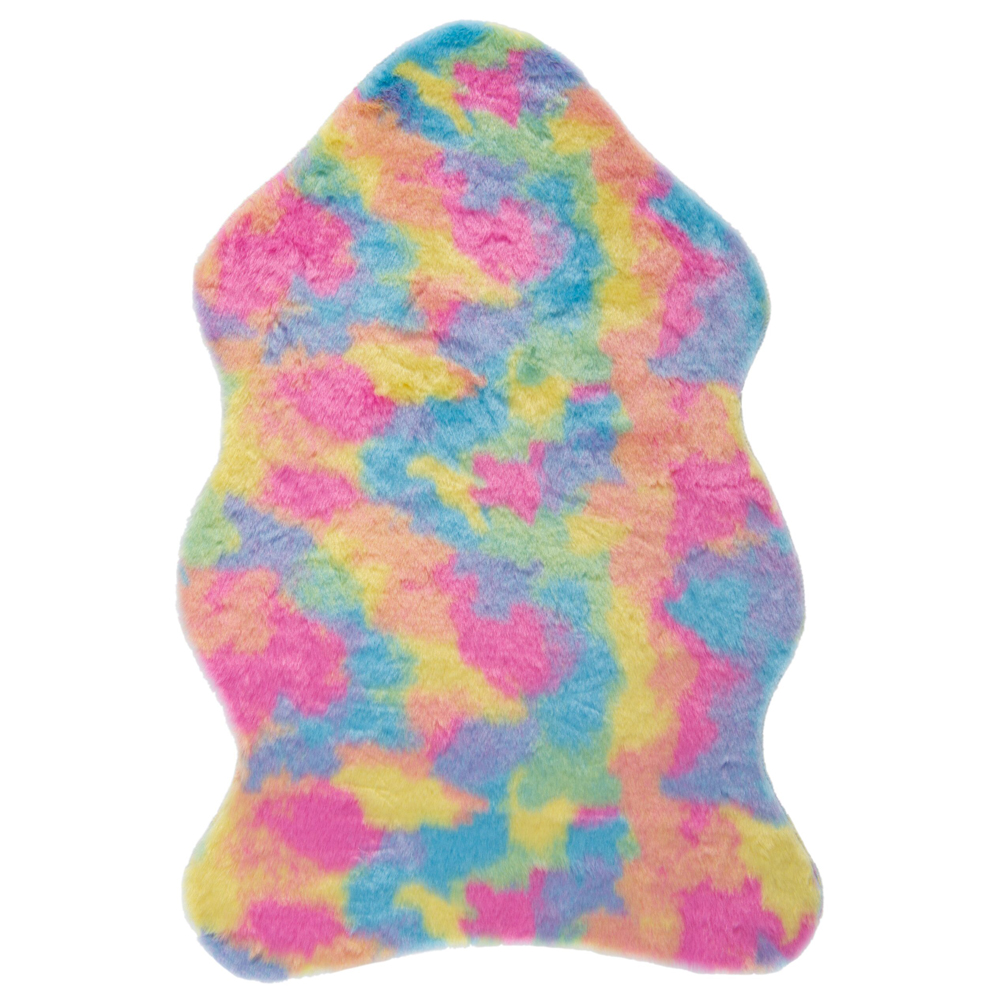 Dywan dziecięcy Narsee sztuczne futerko 60x90 cm kolorowy - zdjęcie 1