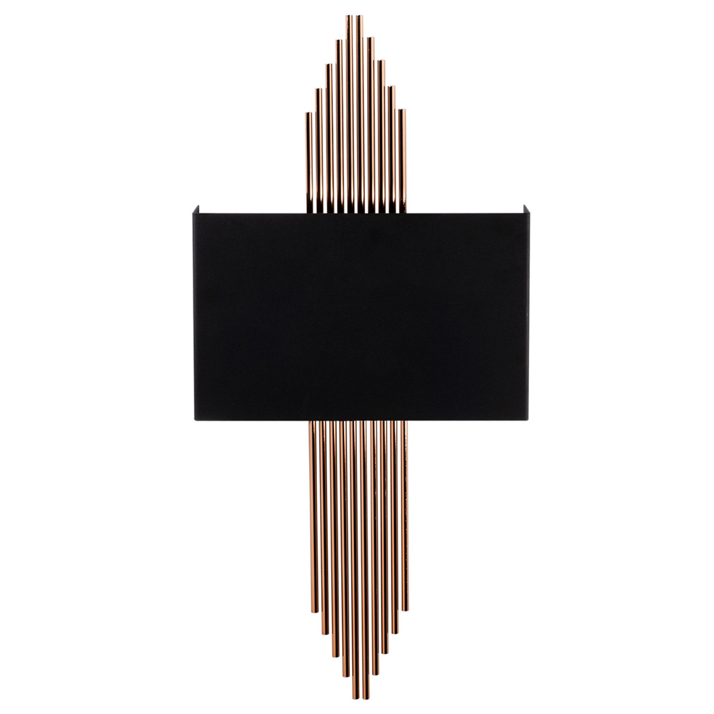 Kinkiet ścienny Laurina prostokątny czarno-miedziany - zdjęcie 1