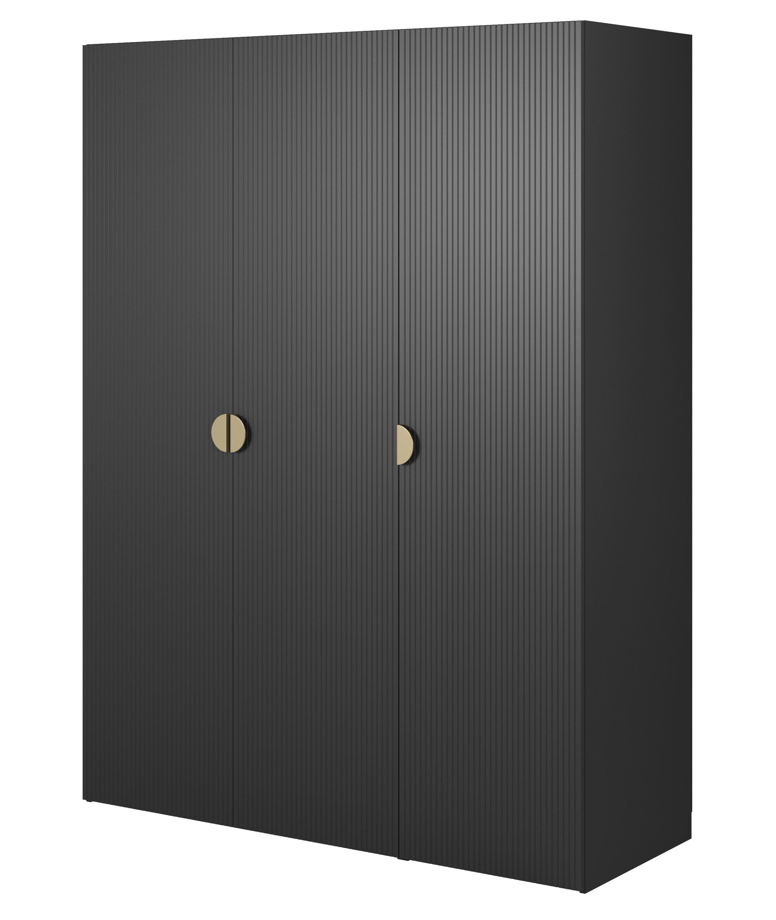 Szafa trzydrzwiowa Moonir 150 cm Czarna - zdjęcie 1