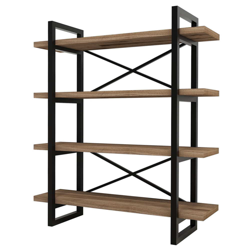 Regał metalowy Hunor orzech - zdjęcie 1