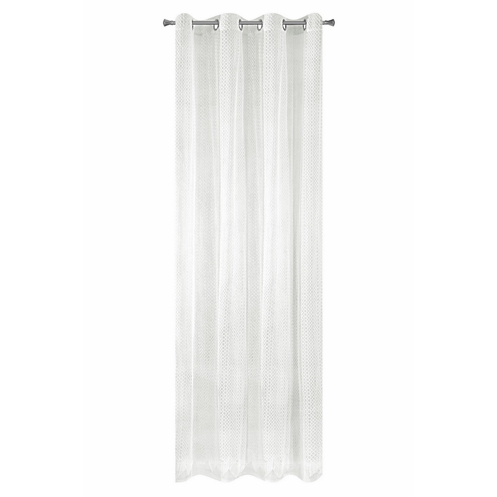 Firana na przelotkach Verien 140x250 o strukturze siateczki kremowa - zdjęcie 1