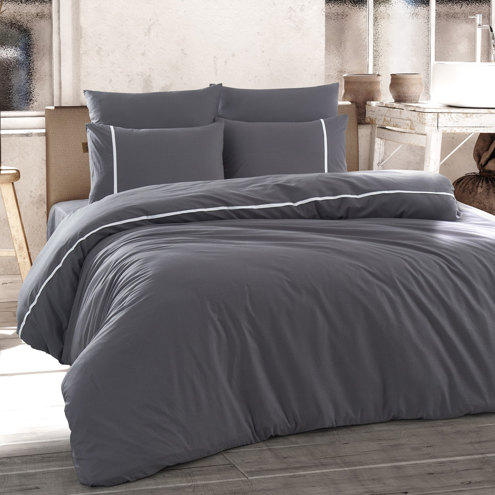 Komplet pościeli Wattleseed 200x220 cm szara - zdjęcie 1