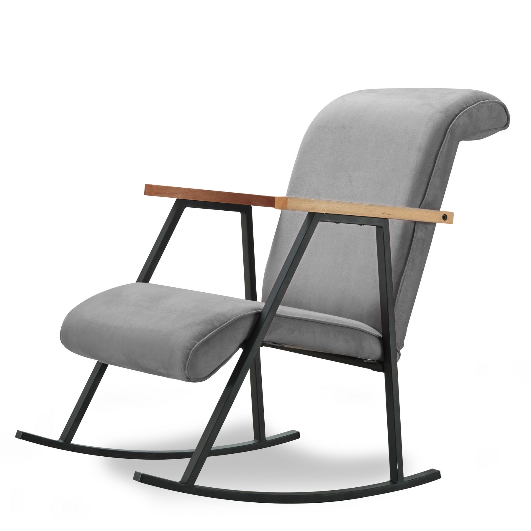 Fotel bujany Horiate szary - zdjęcie 1