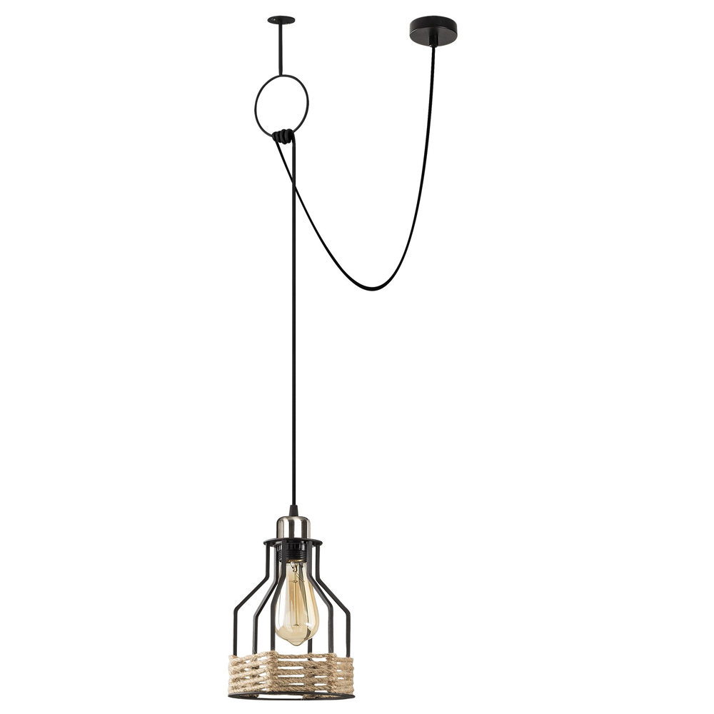 Lampa wisząca Trunica czarna podwieszana - zdjęcie 1