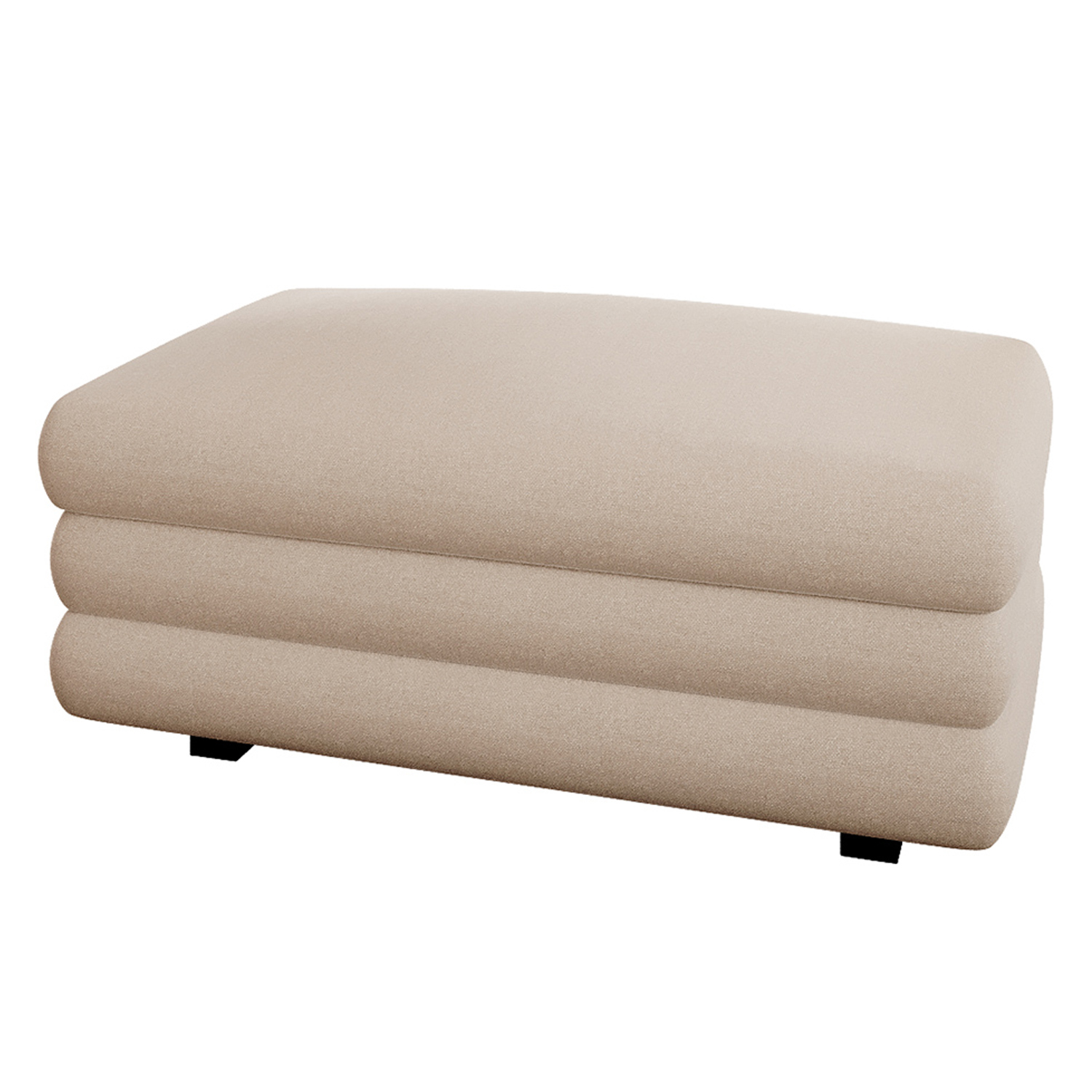 Podnóżek Lincino beżowy w tkaninie łatwoczyszczącej - zdjęcie 1