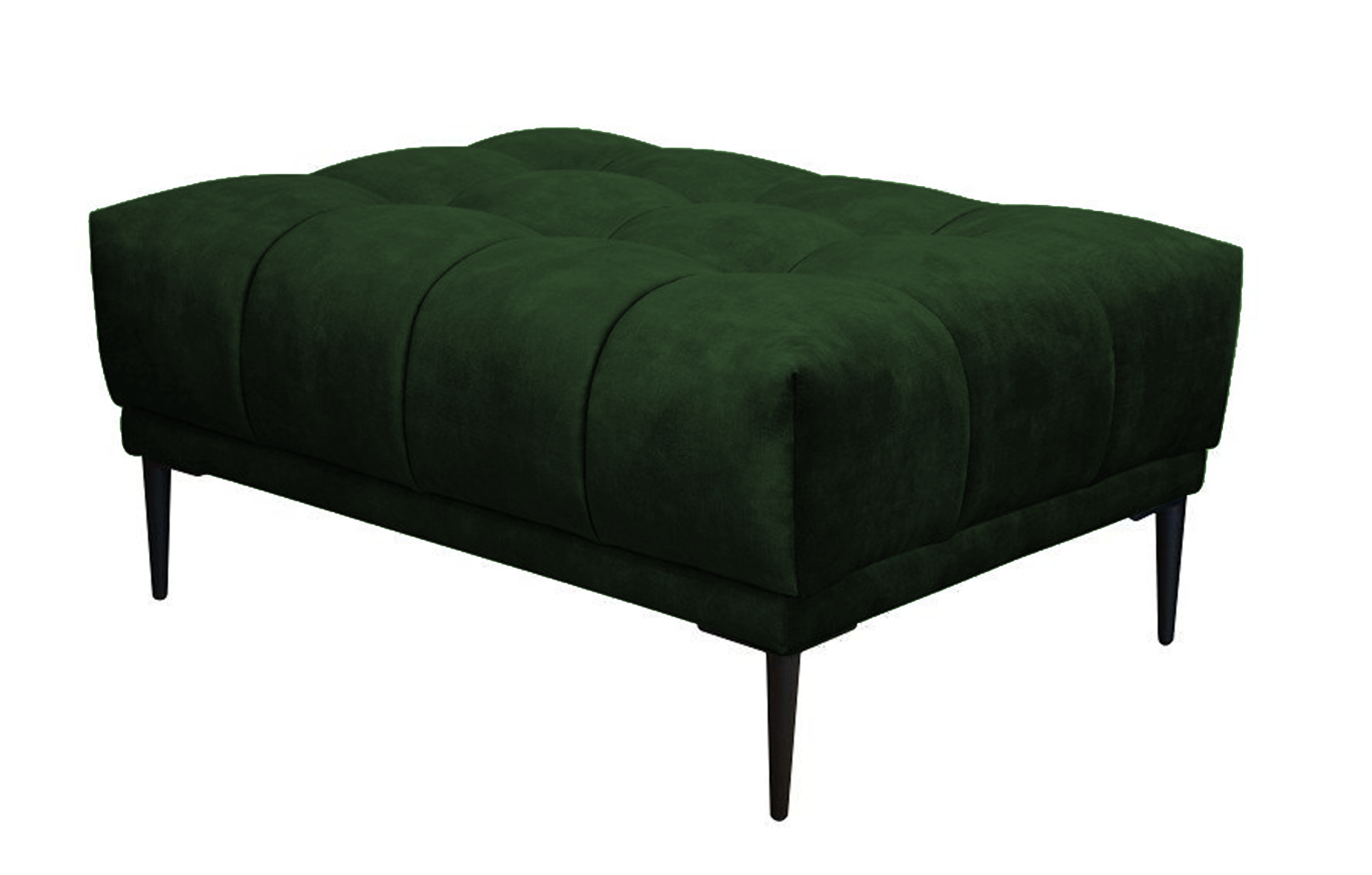 Pufa Boledit zielona w tkaninie hydrofobowej welur - zdjęcie 1