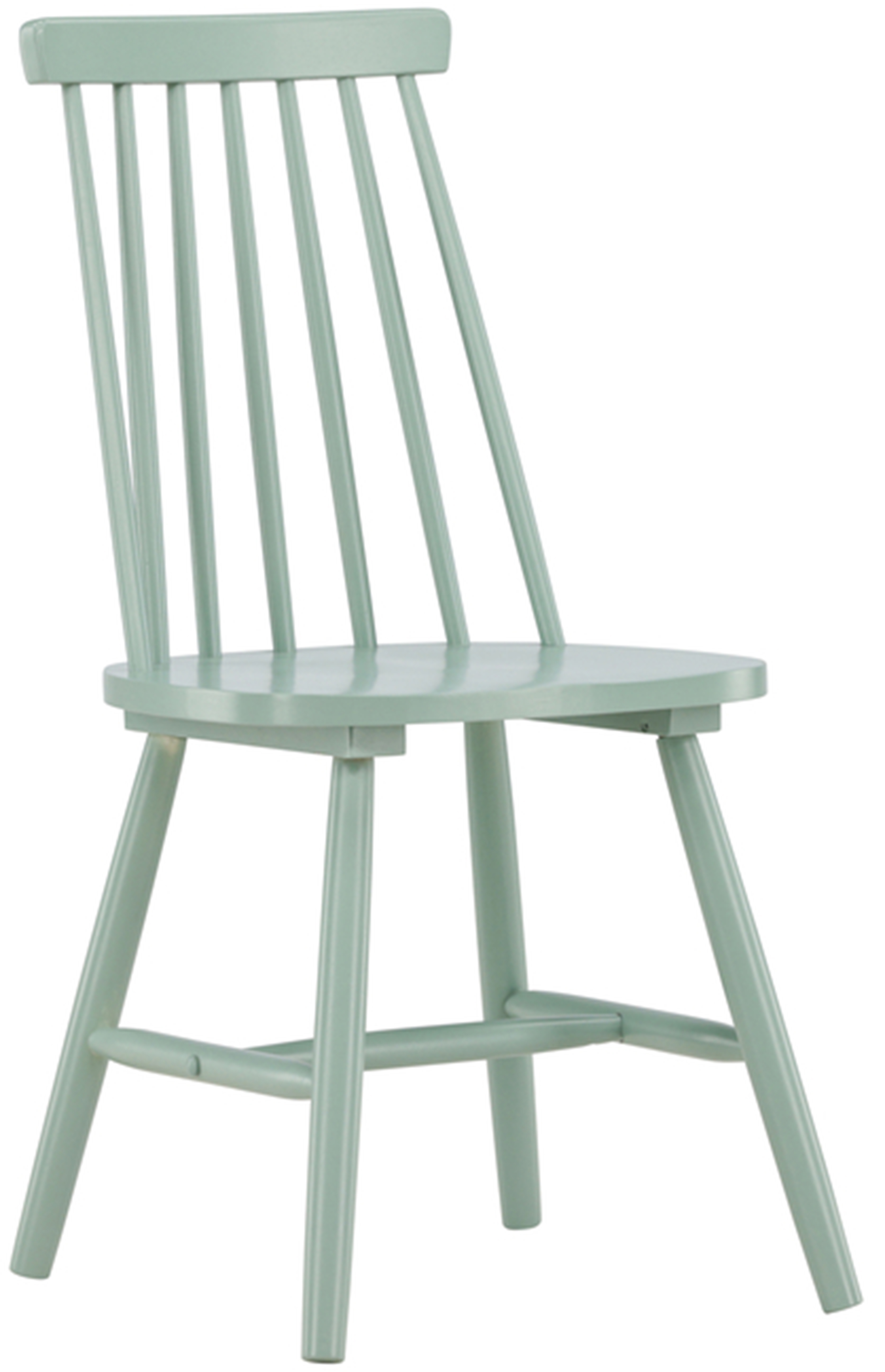 Krzesło drewniane Mowelly patyczak zwężane oparcie turkusowe - zdjęcie 1
