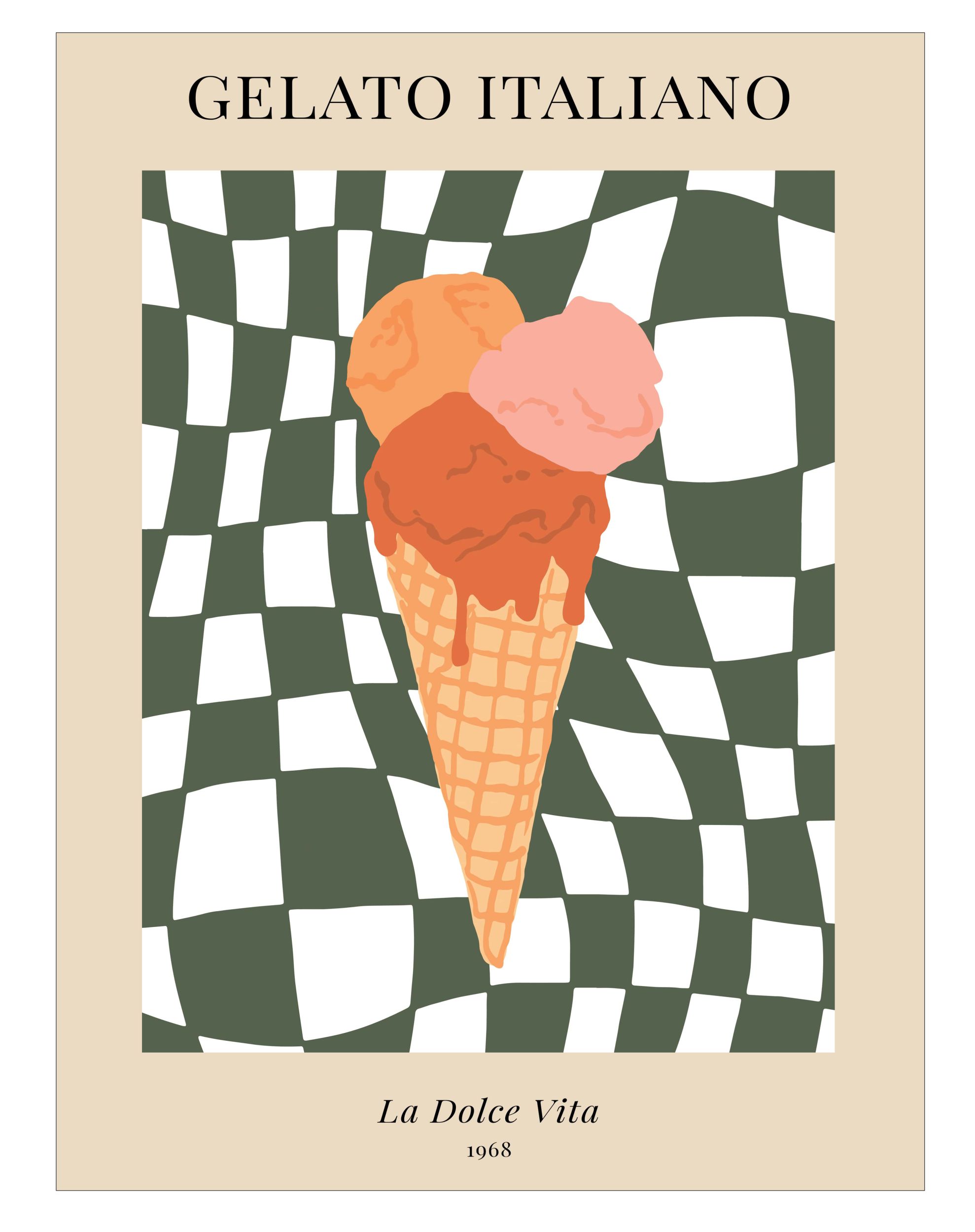 Plakat Gelato Italiano 50x40 cm - zdjęcie 1