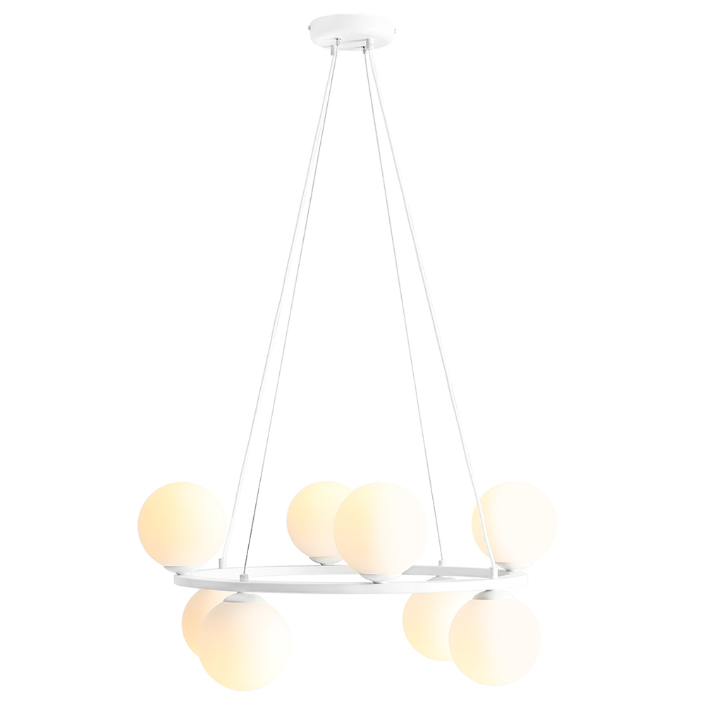 Lampa wisząca Poblada x8 biała - zdjęcie 1