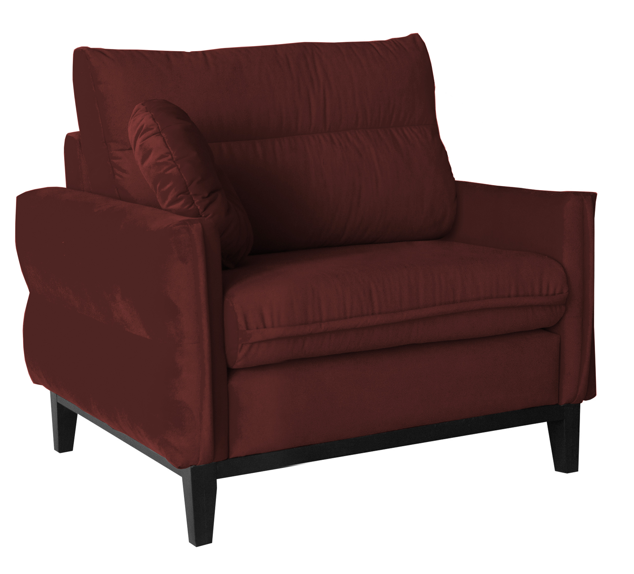 Fotel kubełkowy Macchiata bordowy welur - zdjęcie 1