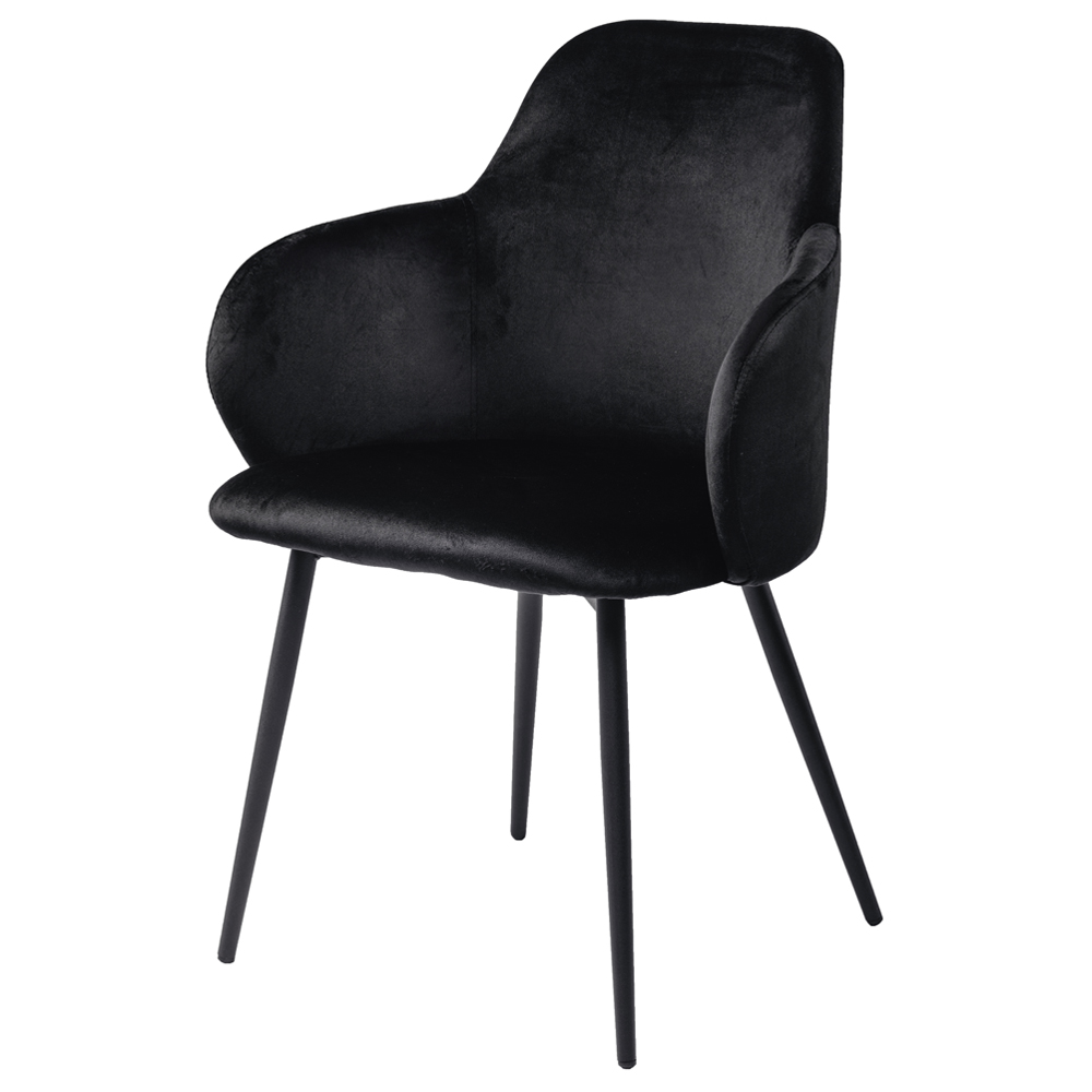 Krzesło tapicerowane Mandolisa czarne