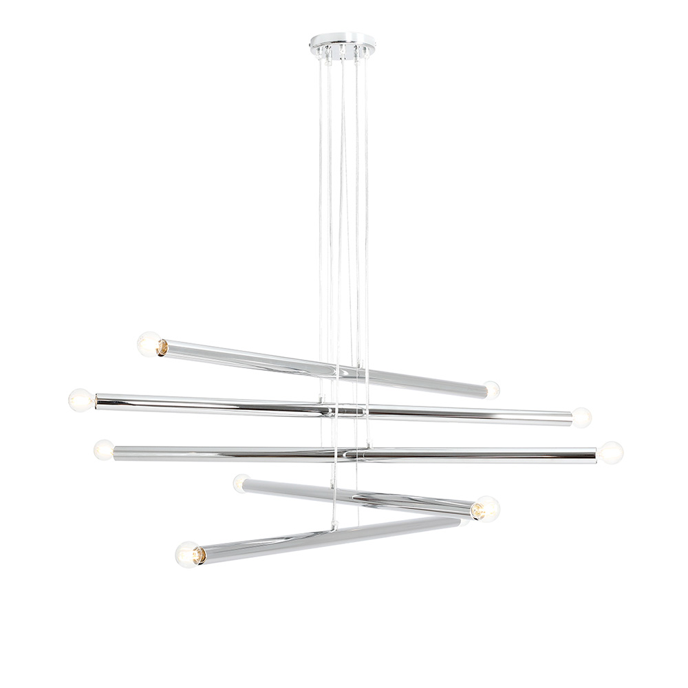 Lampa wisząca Assilves x10 srebrna - zdjęcie 1