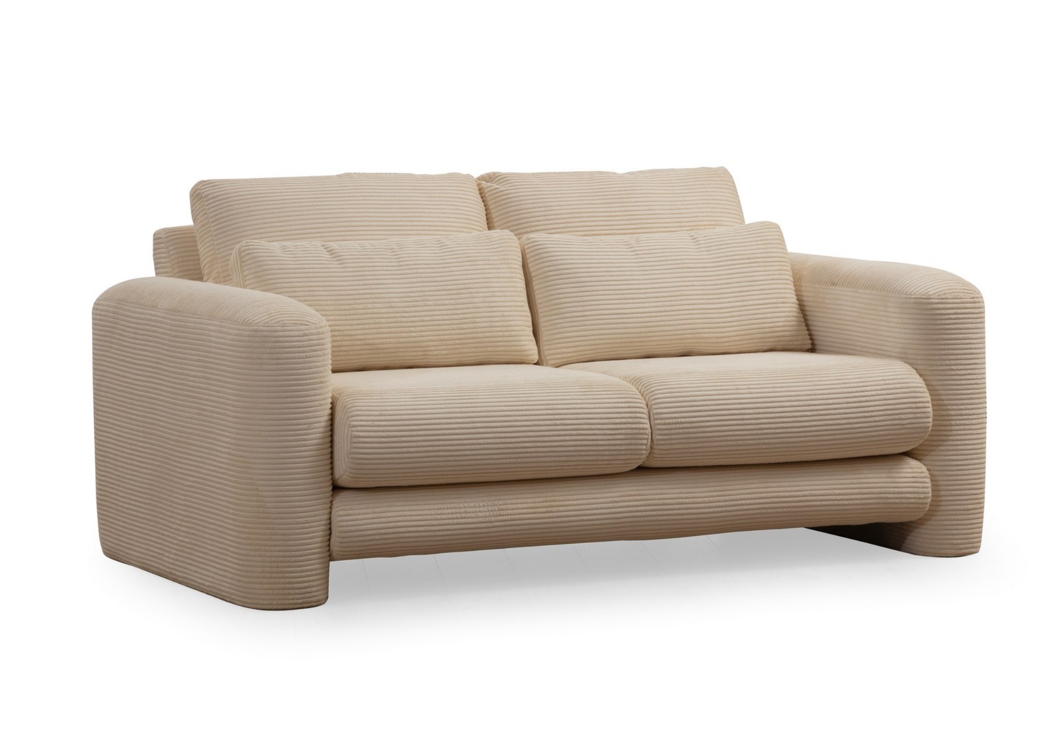 Sofa dwuosobowa Bellines sztruks beżowy - zdjęcie 1