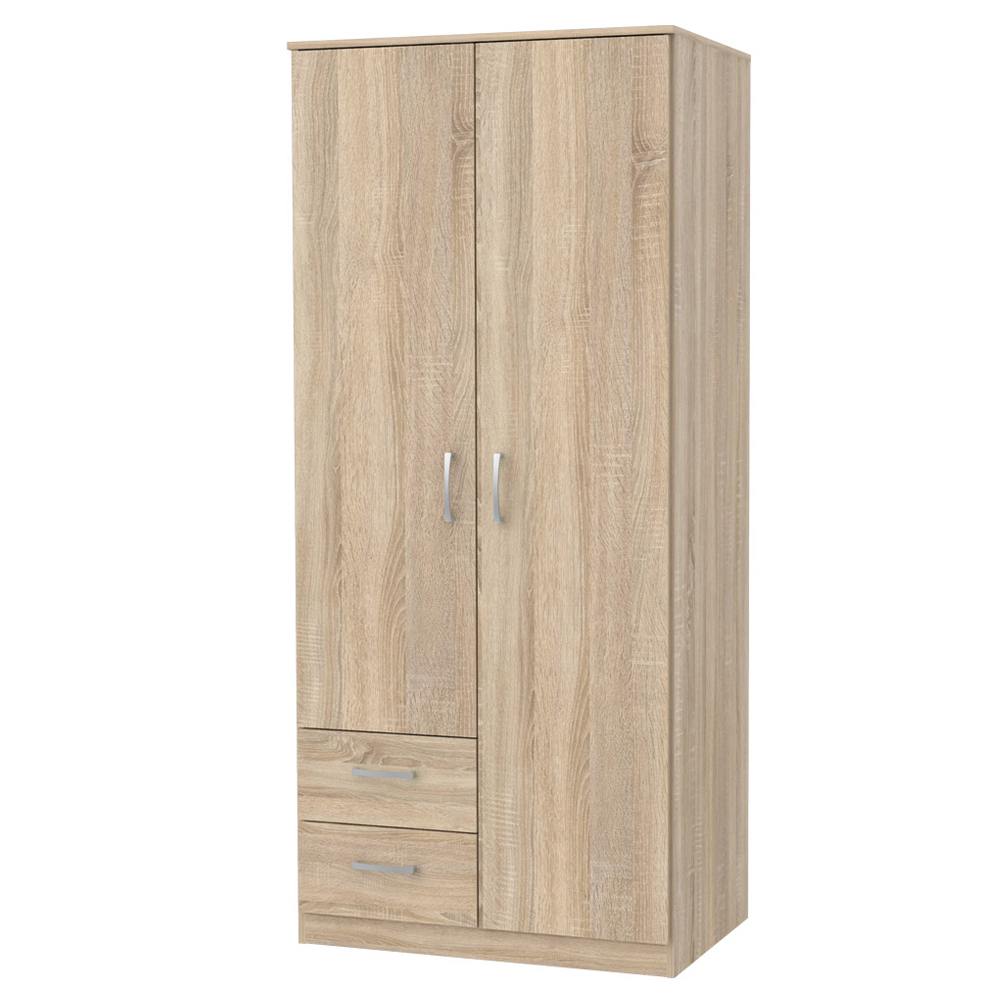 Szafa dwudrzwiowa Niko z dwiema szufladami - zdjęcie 1