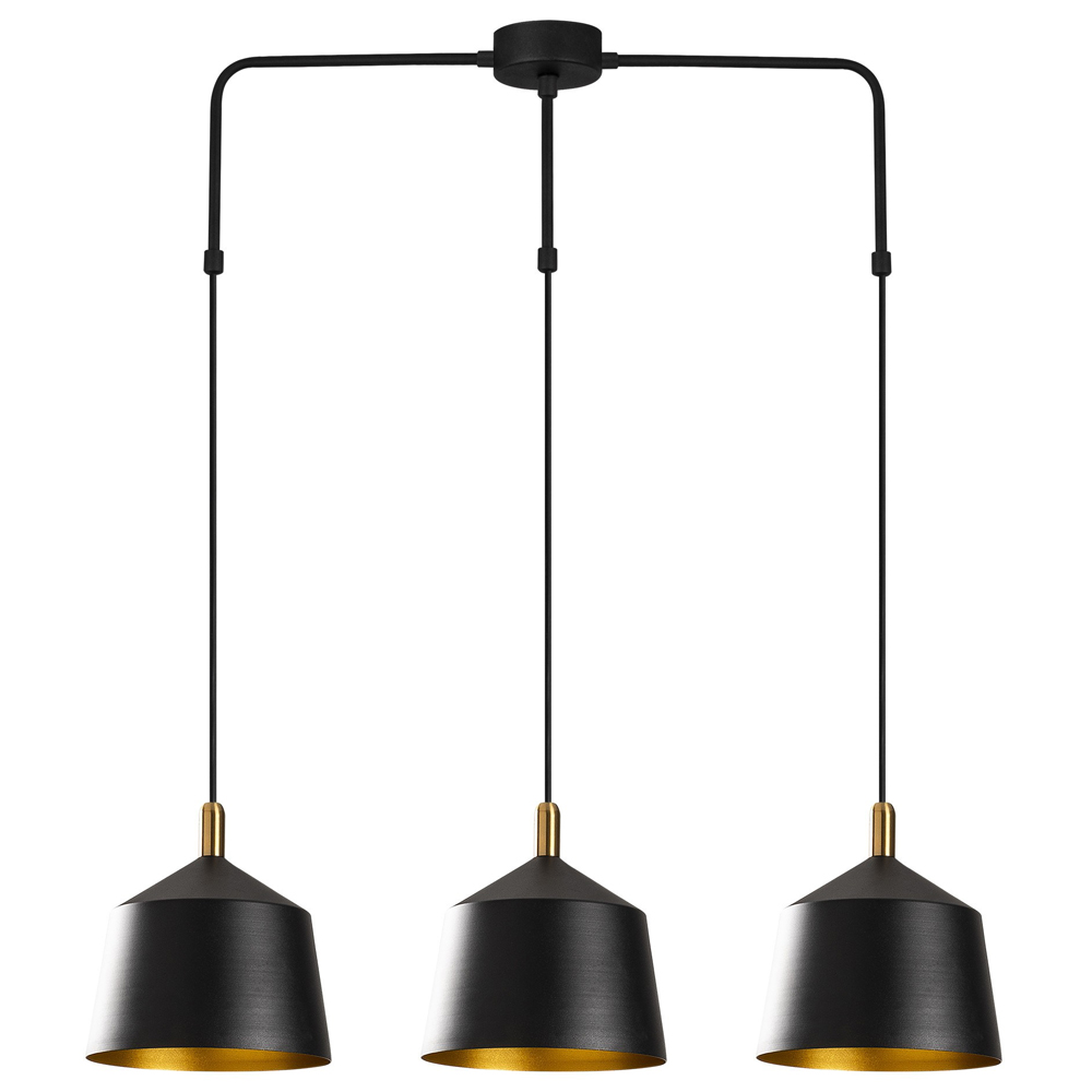 Lampa sufitowa Ardulace x3 89 cm czarna - zdjęcie 1