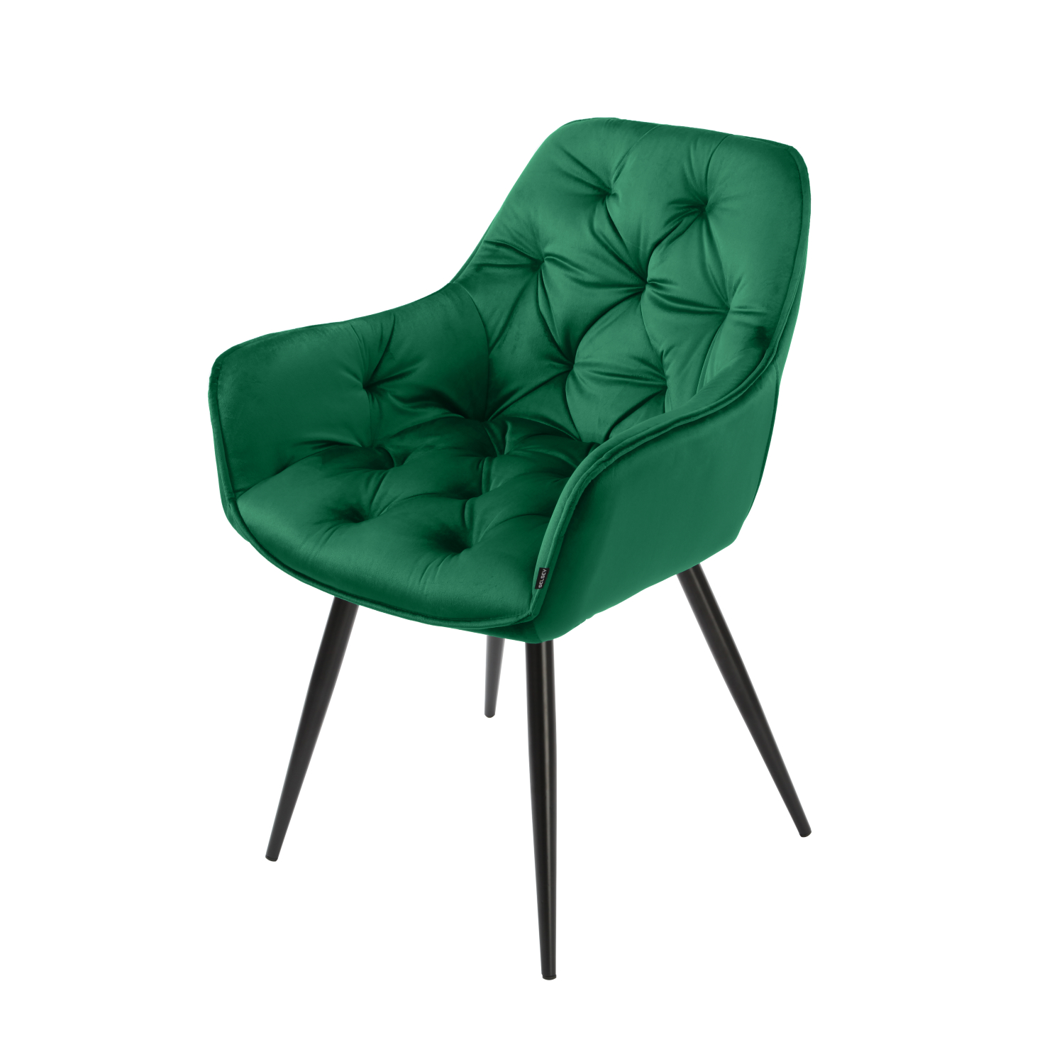 Krzesło tapicerowane Paraguay pikowane zielone