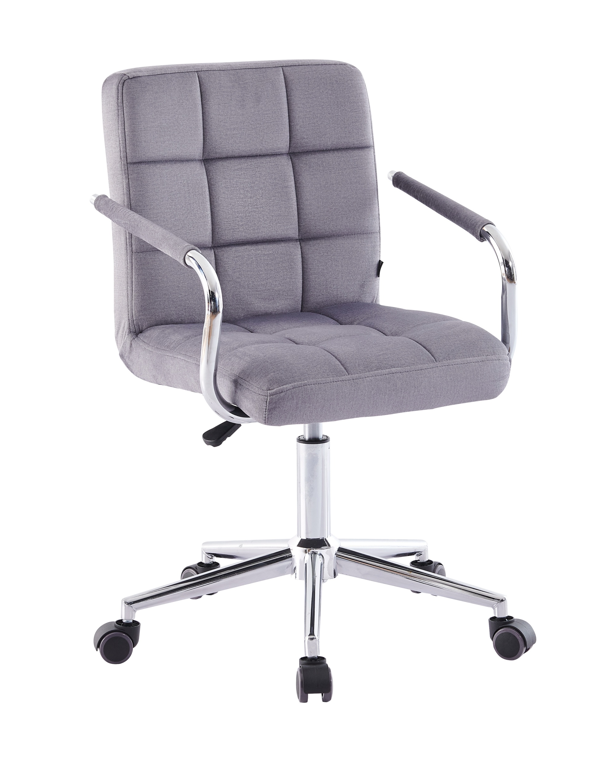 Fotel biurowy Setern szary welur - zdjęcie 1
