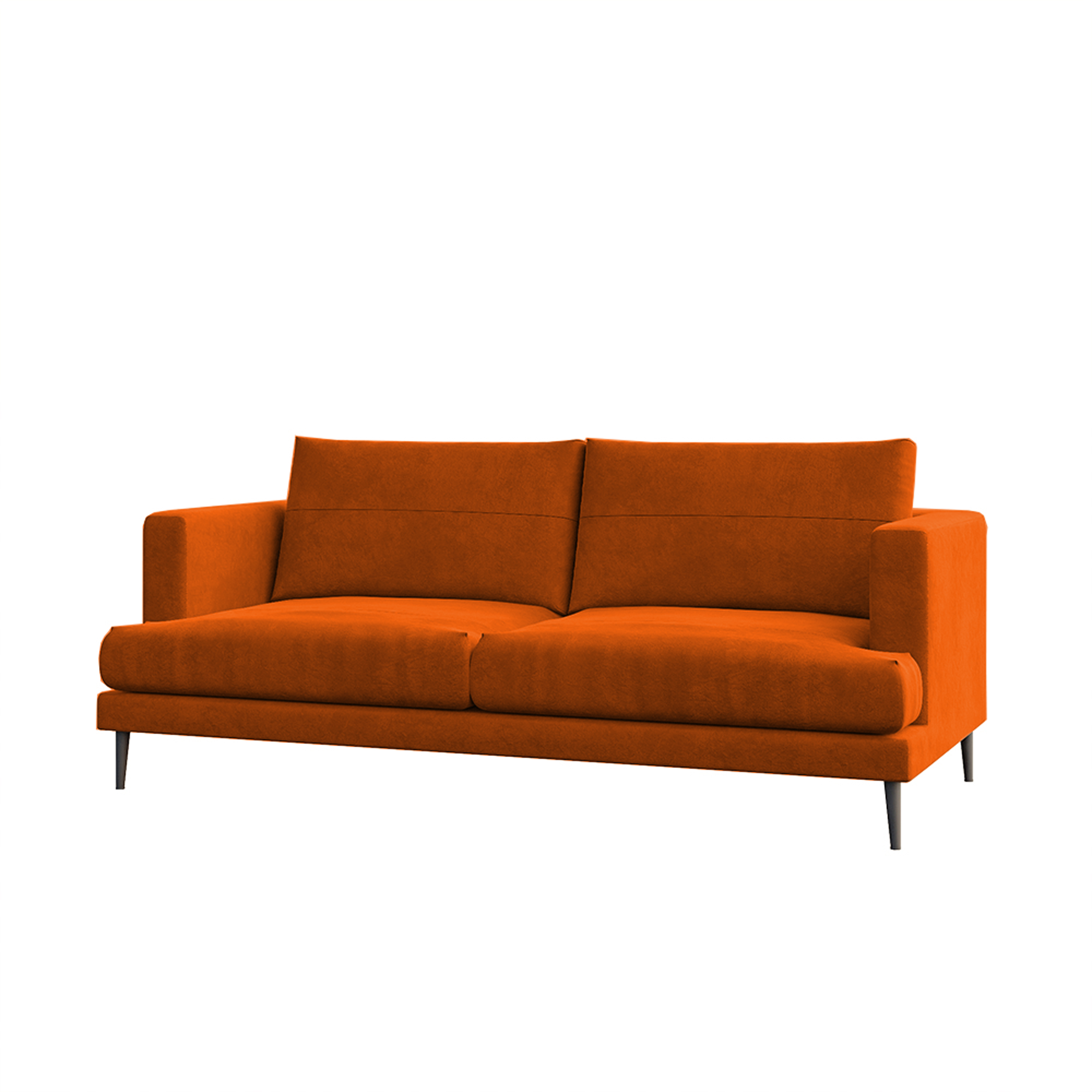 Sofa dwuosobowa Dragato miedziany welur - zdjęcie 1