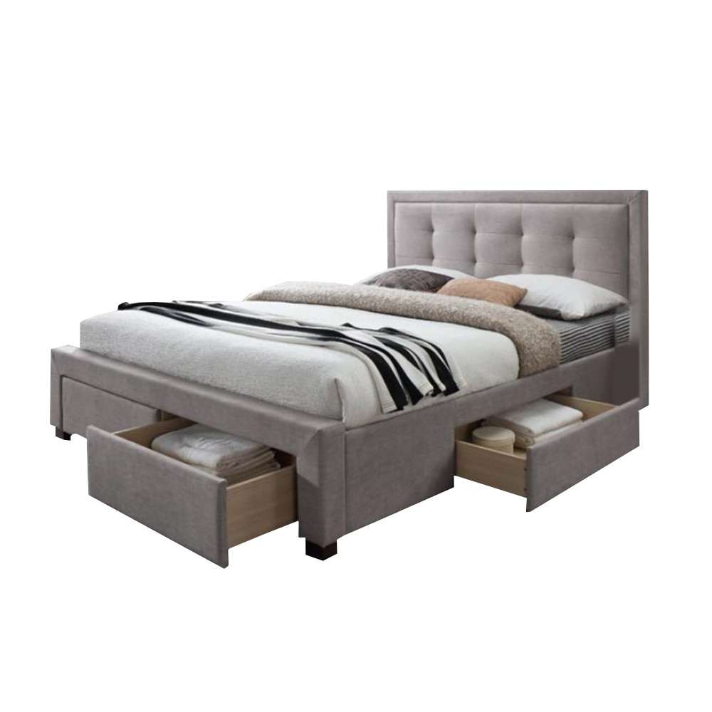 Łóżko tapicerowane z szufladami Totti - zdjęcie 1