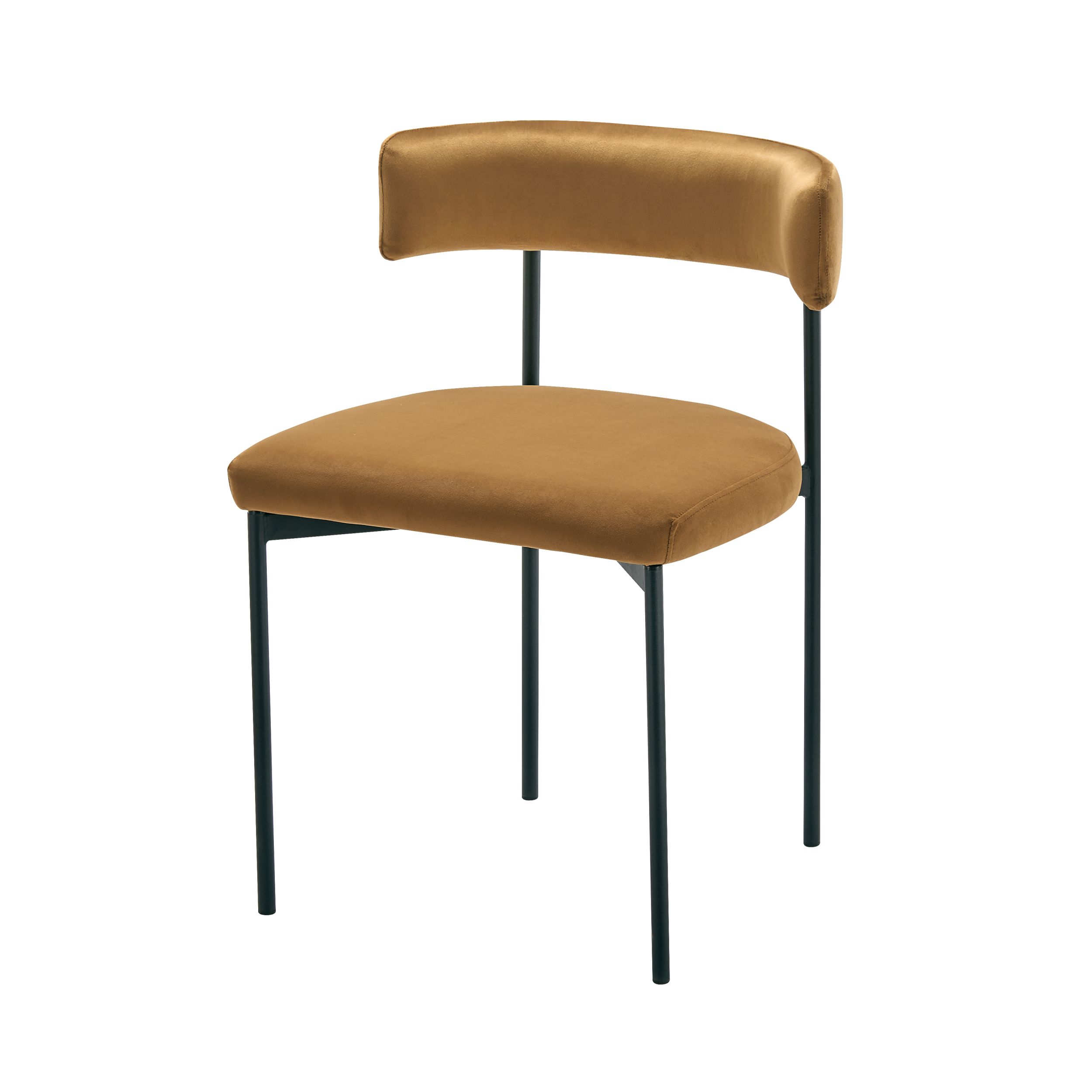Krzesło tapicerowane Loanny miedziany velvet - zdjęcie 1