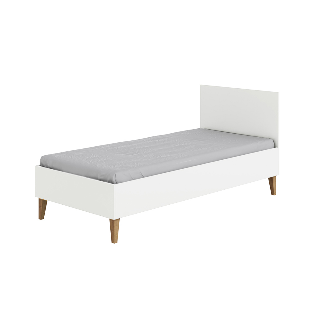 Łóżko dziecięce Alrai 180x80 cm białe - zdjęcie 1