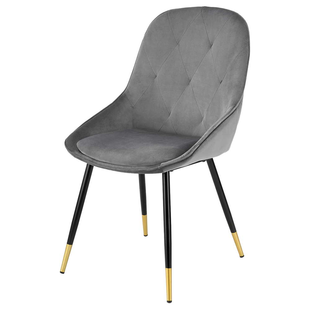 Krzesło tapicerowane Slasidit popielate - zdjęcie 1