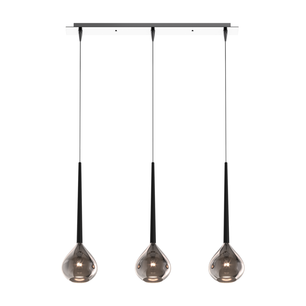 Lampa wisząca Lorens srebrna x3 - zdjęcie 1