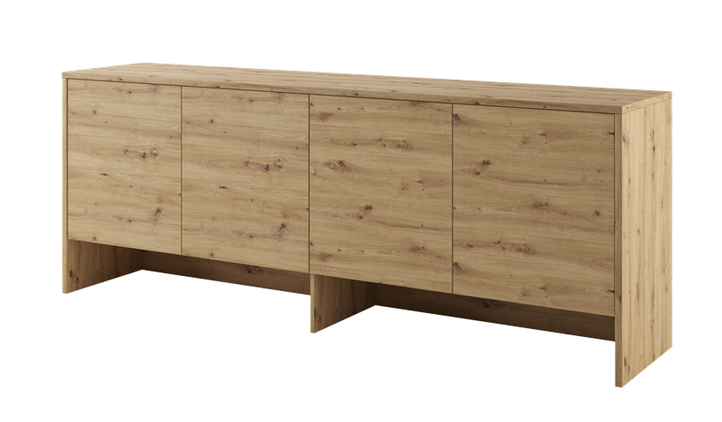 Nadstawka Bed Concept z czterema zamykanymi szafkami 80 cm Dąb artisan - zdjęcie 1