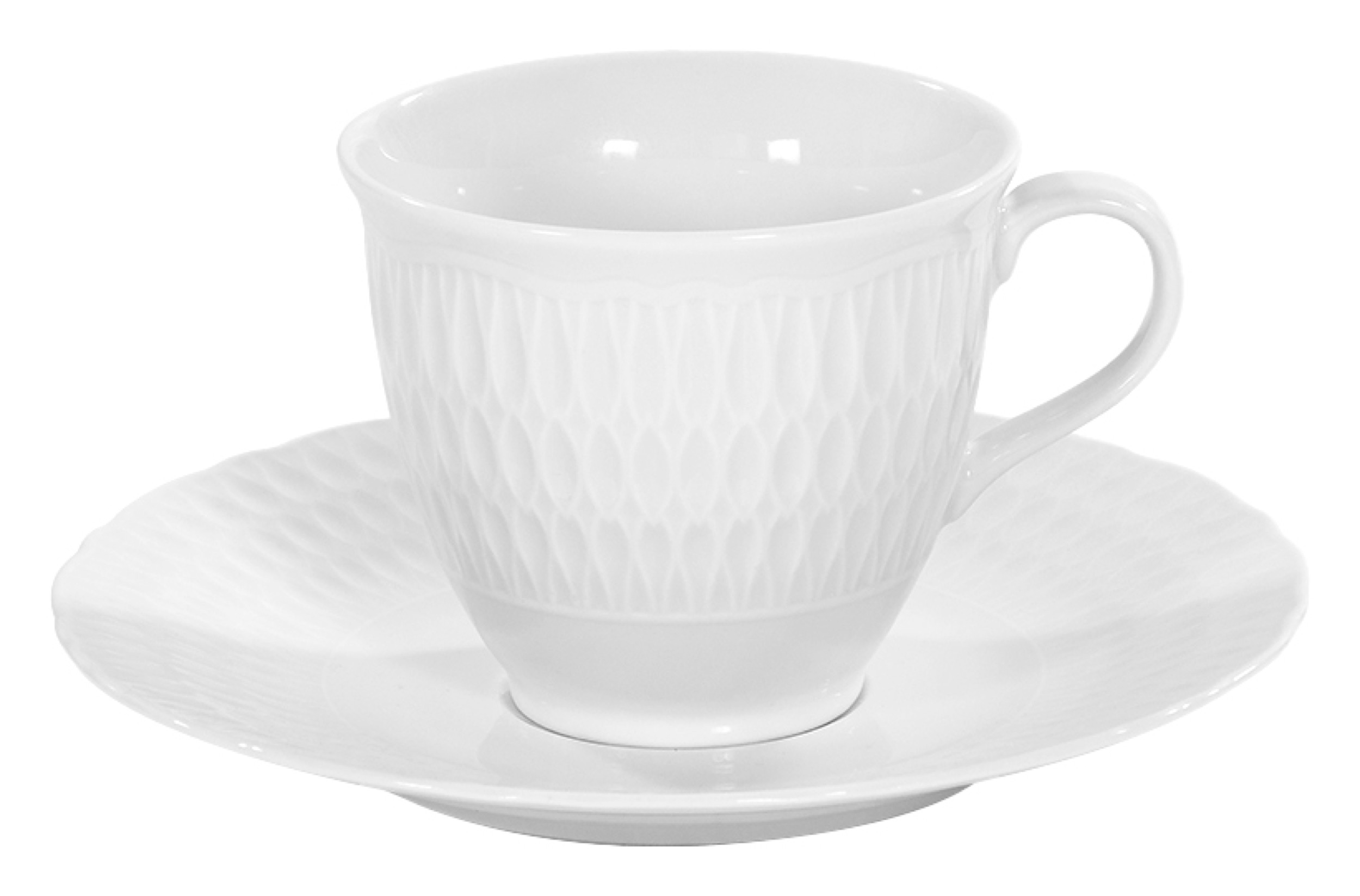 Serwis do kawy porcelanowy dla 6 os. Sofia biały - zdjęcie 1