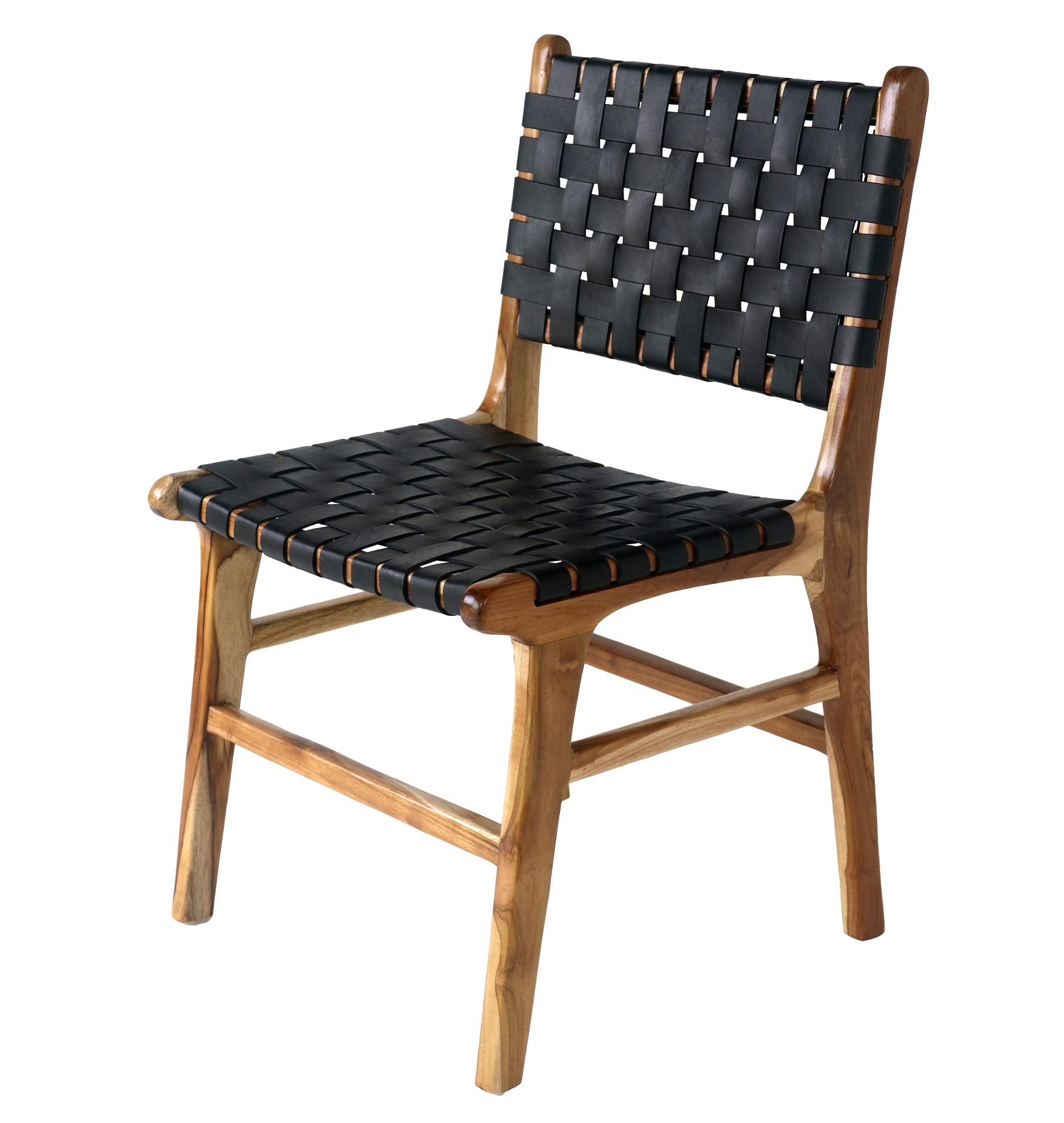 Krzesło Bargino brązowo-czarne ze sztucznej skóry - zdjęcie 1