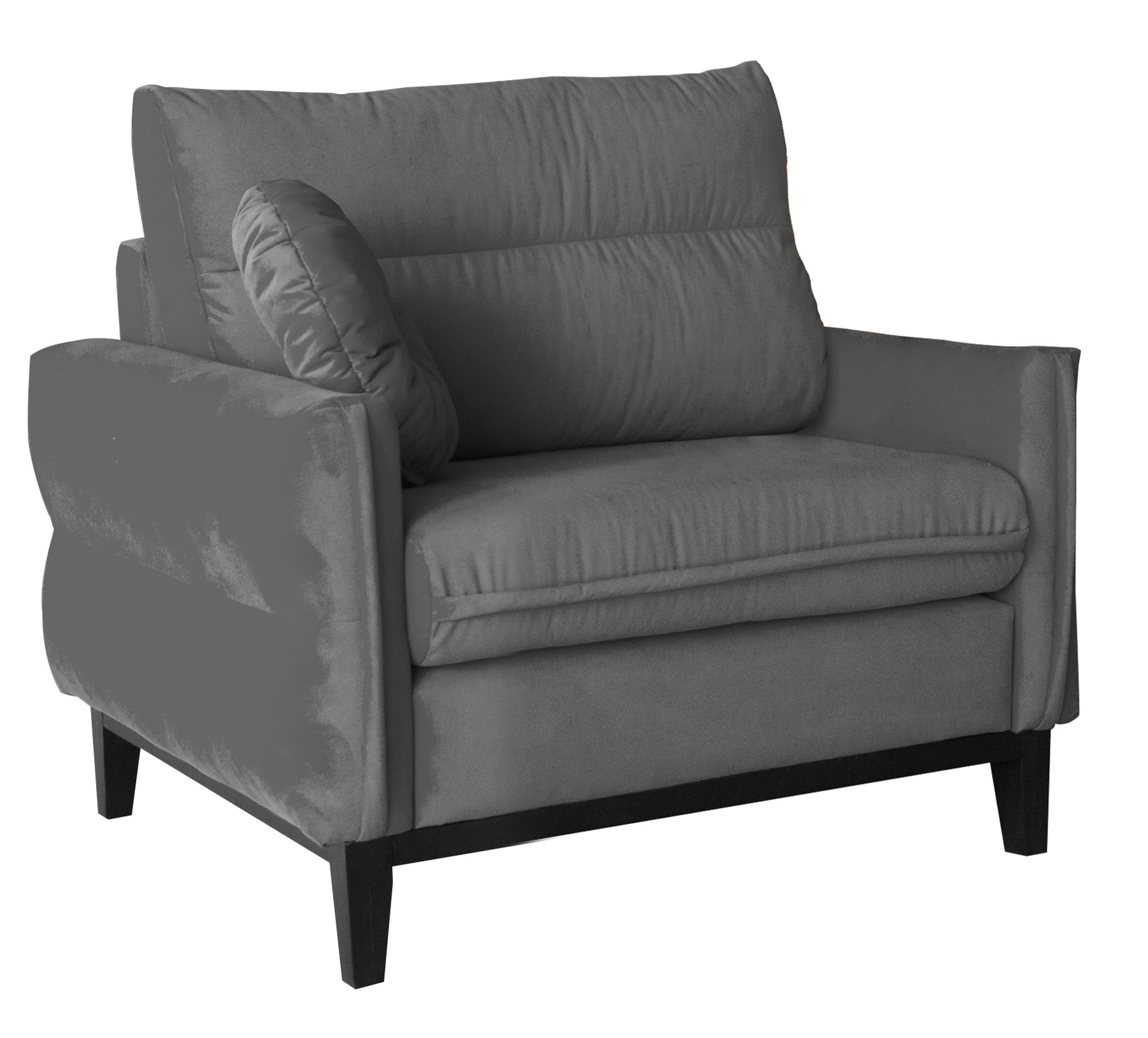 Fotel kubełkowy Macchiata ciemnoszary welur - zdjęcie 1