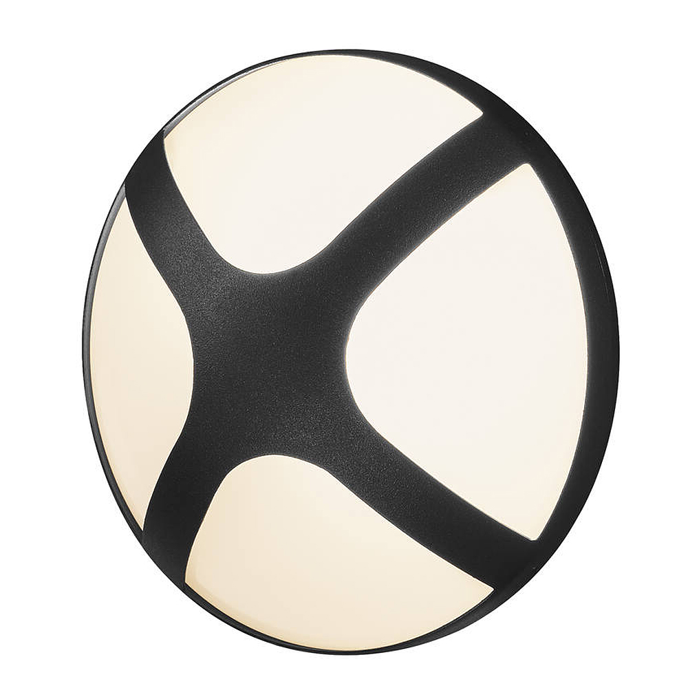 Kinkiet zewnętrzny Cross średnica 20 cm czarny - zdjęcie 1