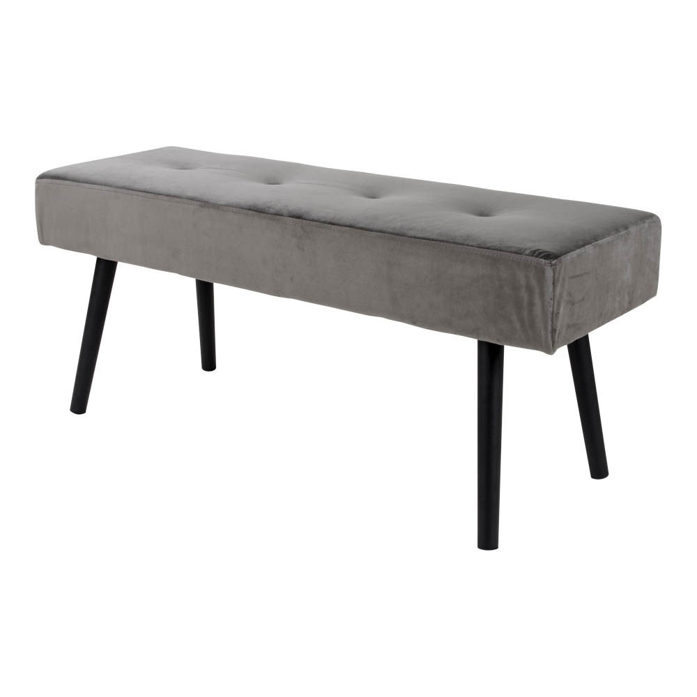 Ławka tapicerowana Belicer 100x35 cm szary velvet - zdjęcie 1