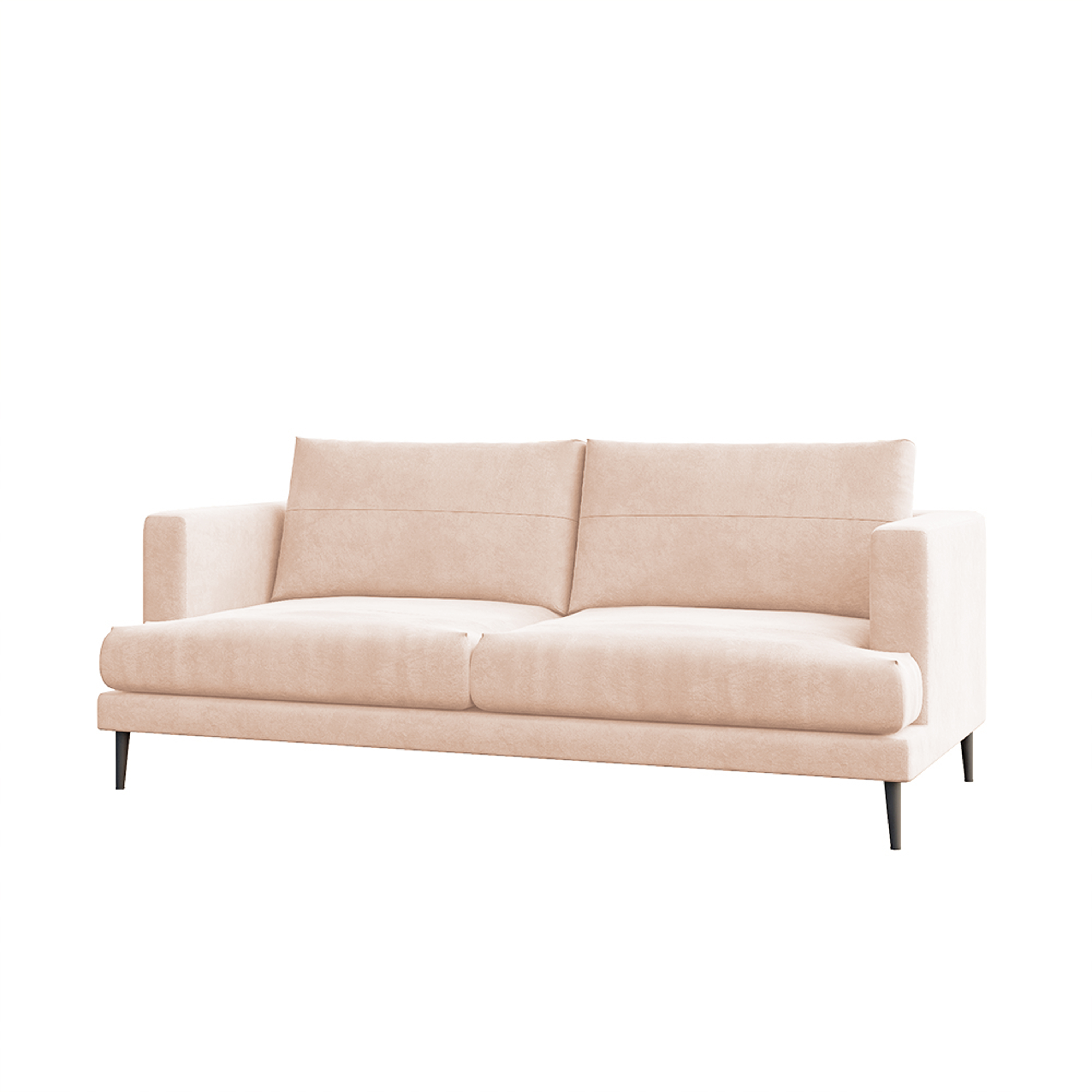 Sofa dwuosobowa Dragato beżowy welur - zdjęcie 1