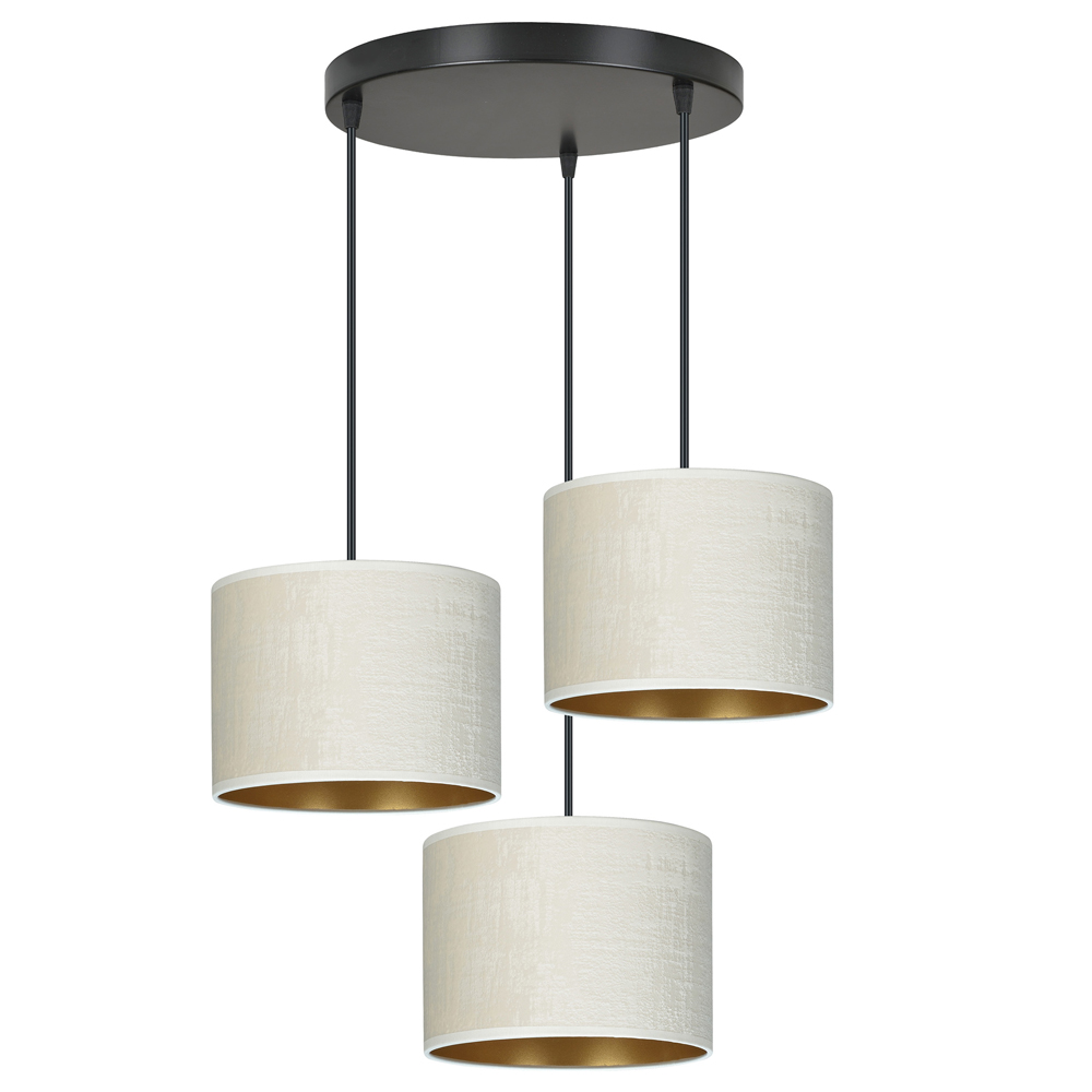 Lampa wisząca Hellid x3 asymetryczna średnica 50 cm biała - zdjęcie 1