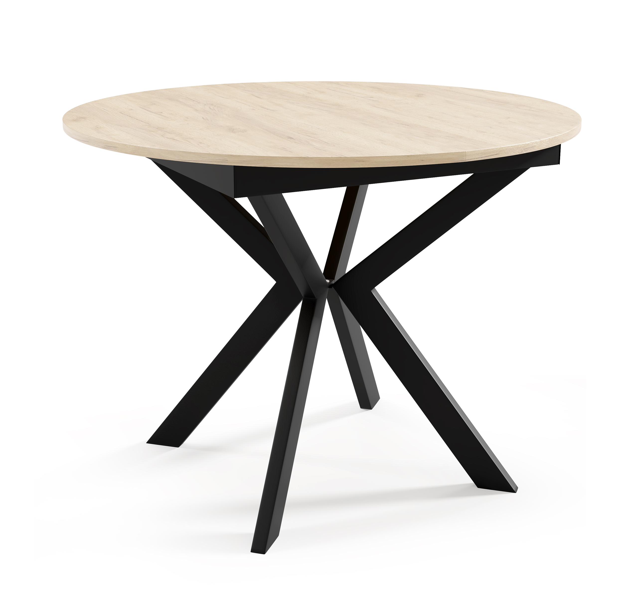 Stół okrągły Elalil rozkładany 100 cm Dąb sonoma - zdjęcie 1