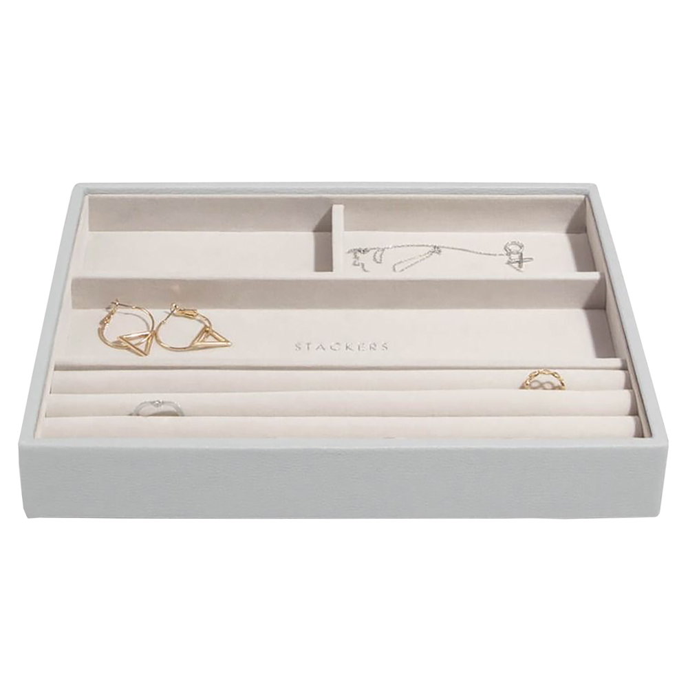 Szkatułka na biżuterię Pebble Classic Ring & Bracelet Layer jasnoszary - zdjęcie 1