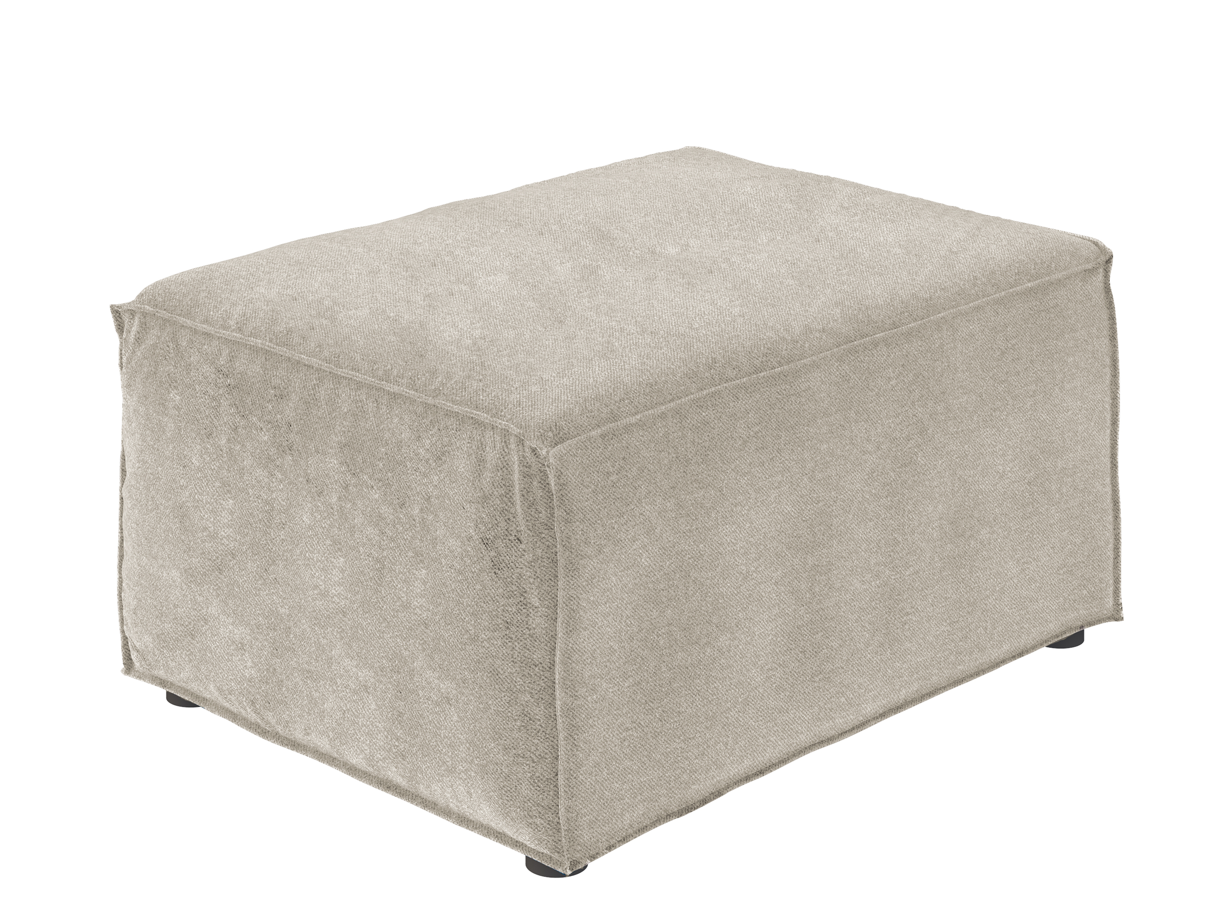 Pufa Copertino 65x90 cm beżowa welur hydrofobowy - zdjęcie 1