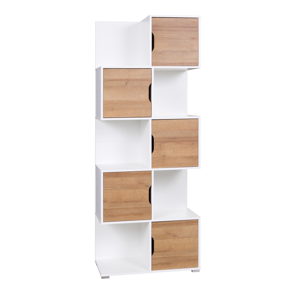 Regał Caspe z pięcioma szafkami biały - zdjęcie 1