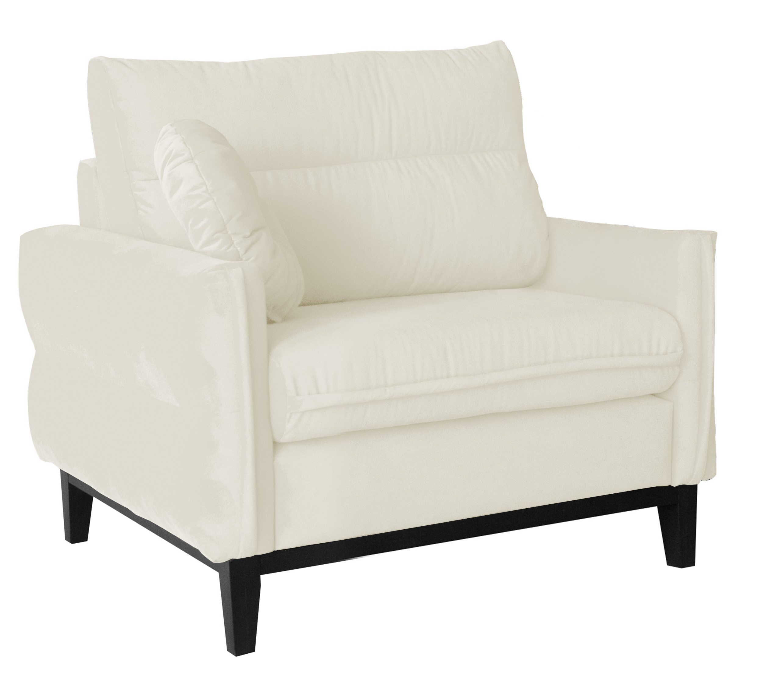 Fotel kubełkowy Macchiata kremowy welur - zdjęcie 1