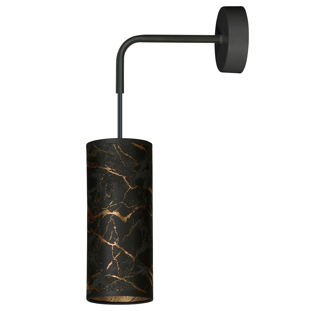 Kinkiet ścienny Karrla średnica 10 cm czarny marmur - zdjęcie 1