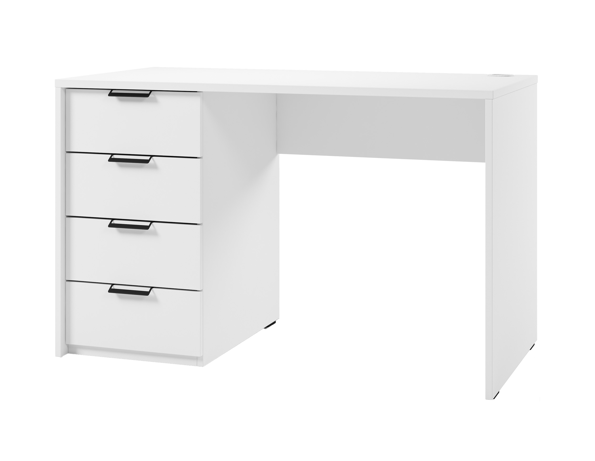 Biurko Palazo 120cm z czterema szufladami Biały mat - zdjęcie 1