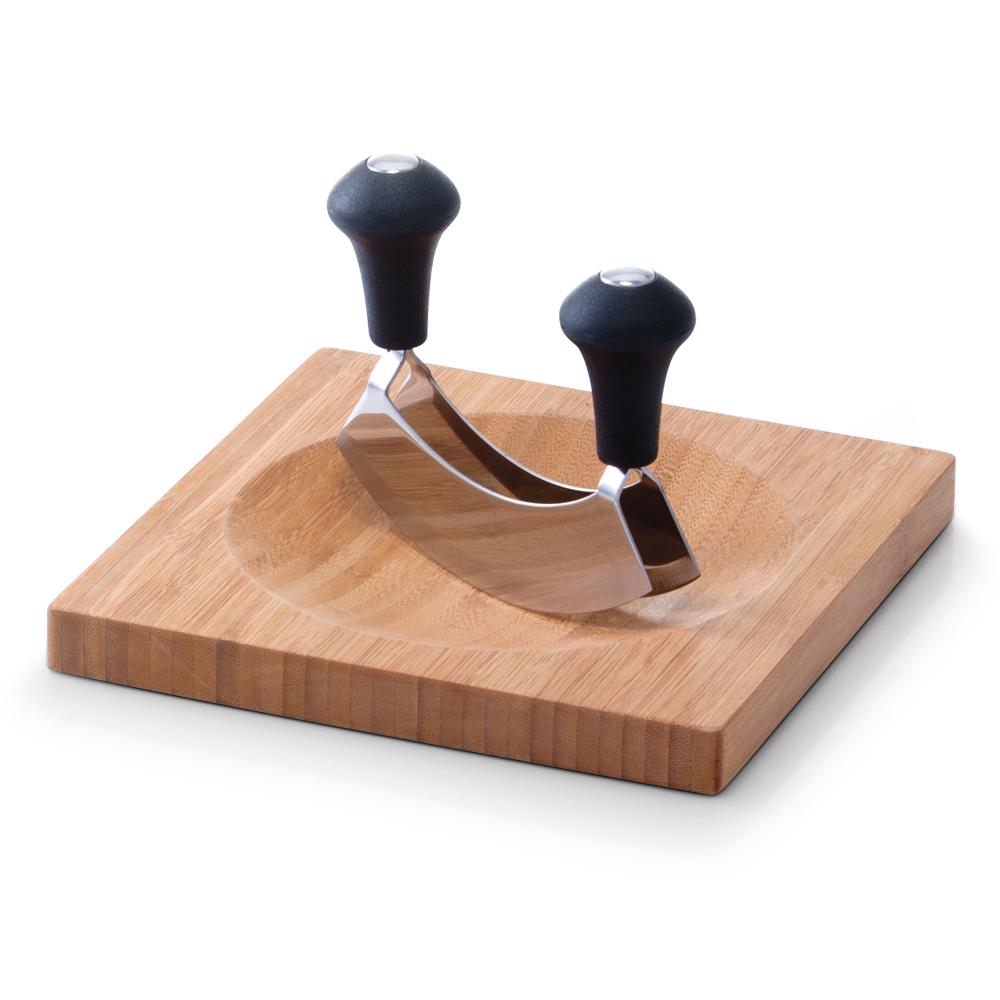 Deska i nóż do ziół Forche z bambusa - zdjęcie 1