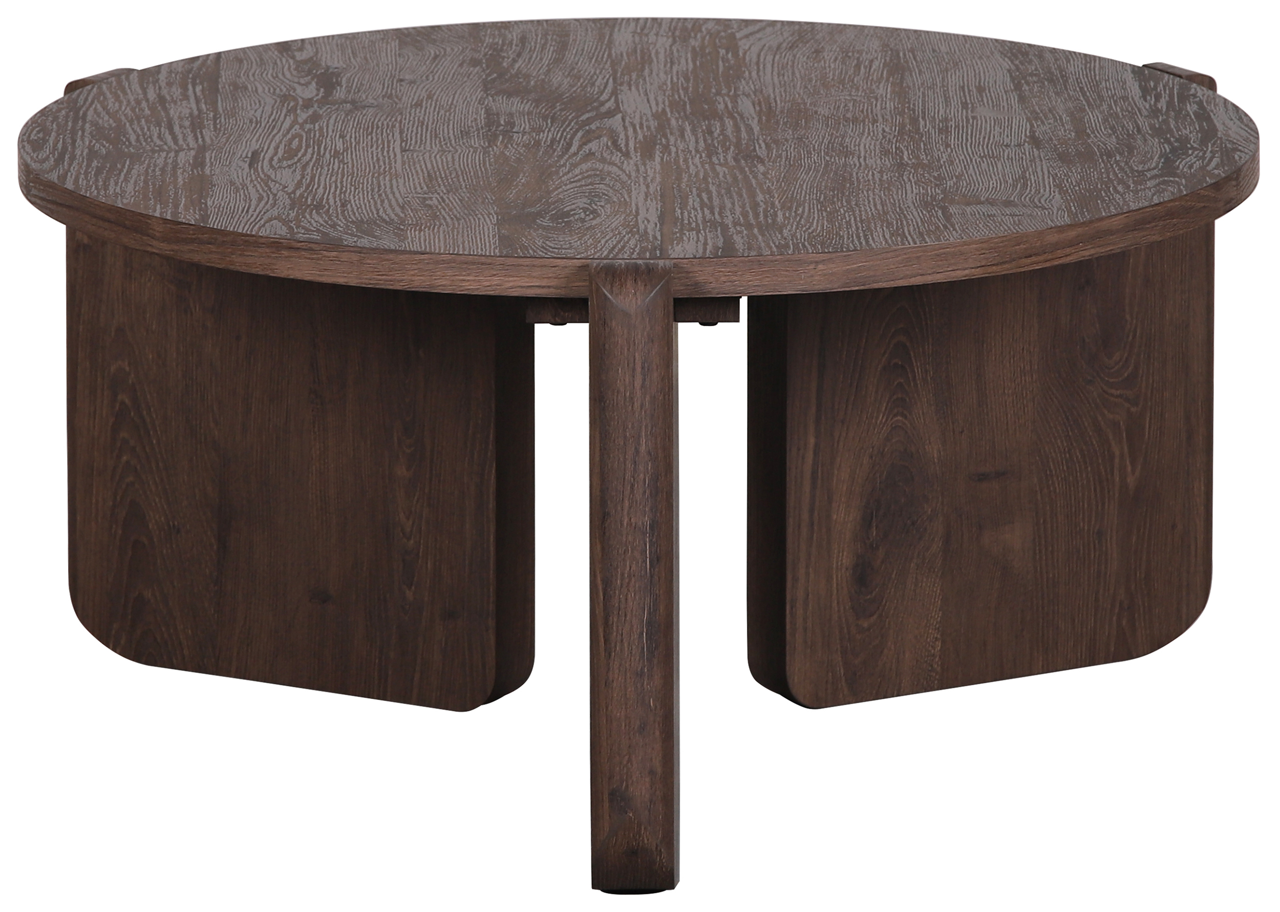 Stolik kawowy okragły Preffines S średnica 80 cm orzech - Selsey